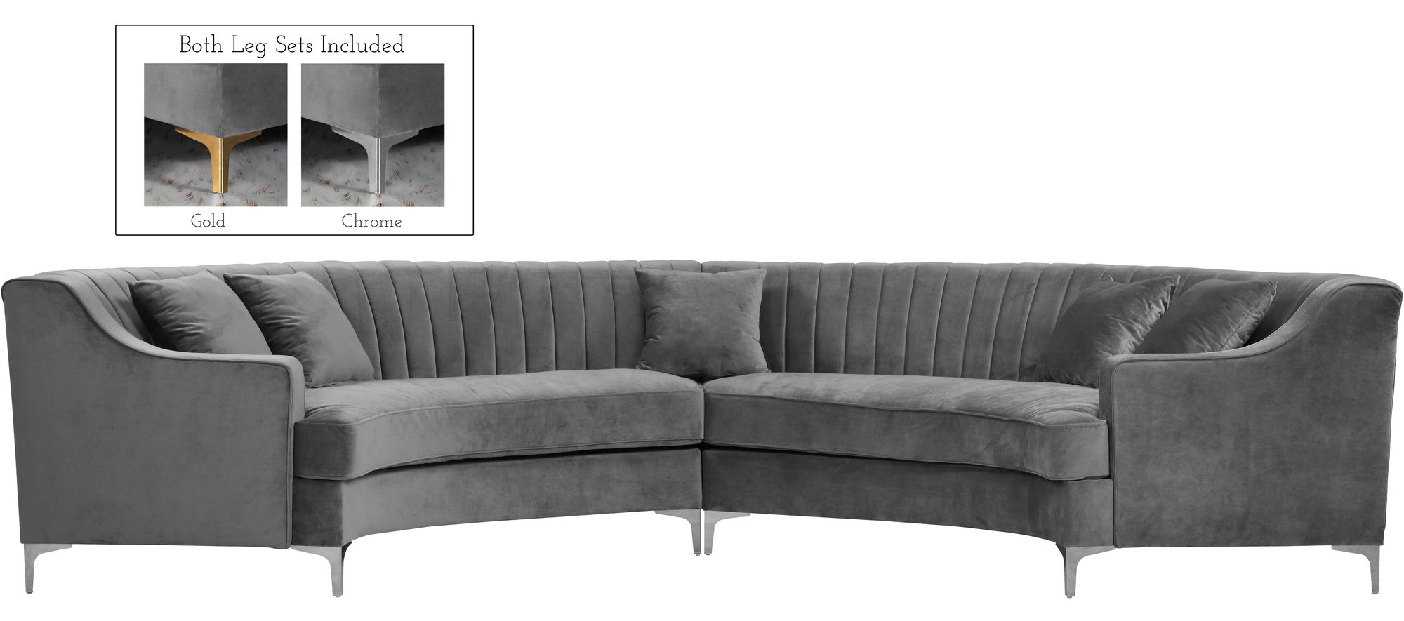 Jackson 143" 2-Piece Velvet Sectional