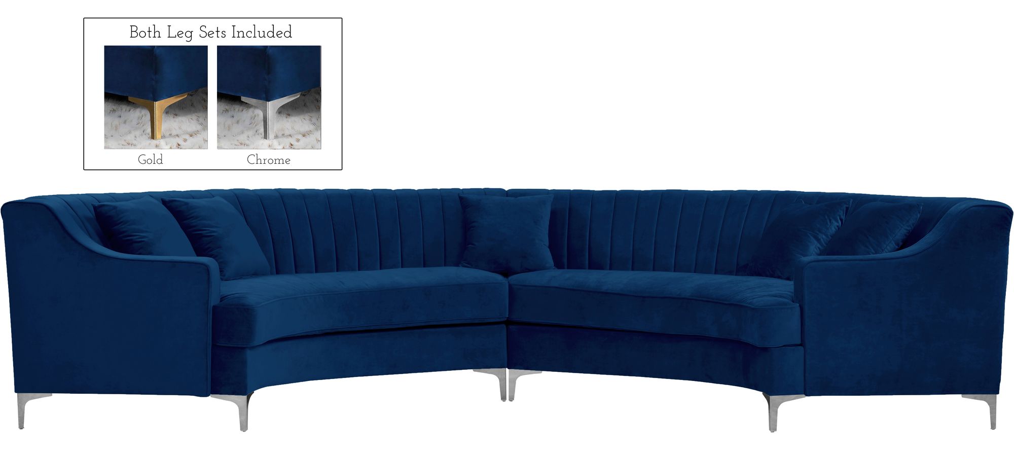 Jackson 143" 2-Piece Velvet Sectional