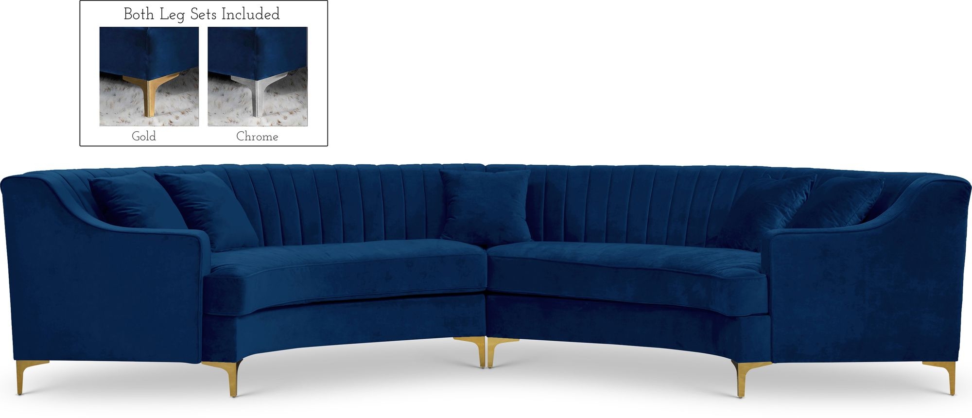 Jackson 143" 2-Piece Velvet Sectional