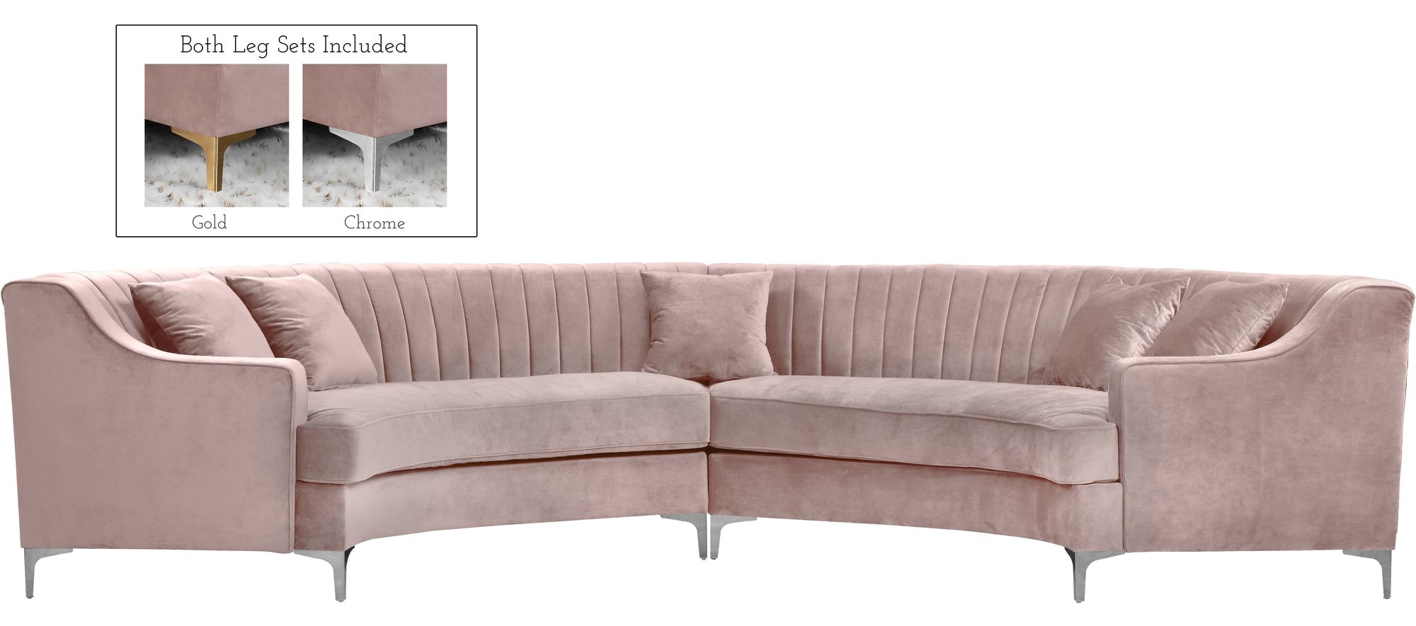 Jackson 143" 2-Piece Velvet Sectional