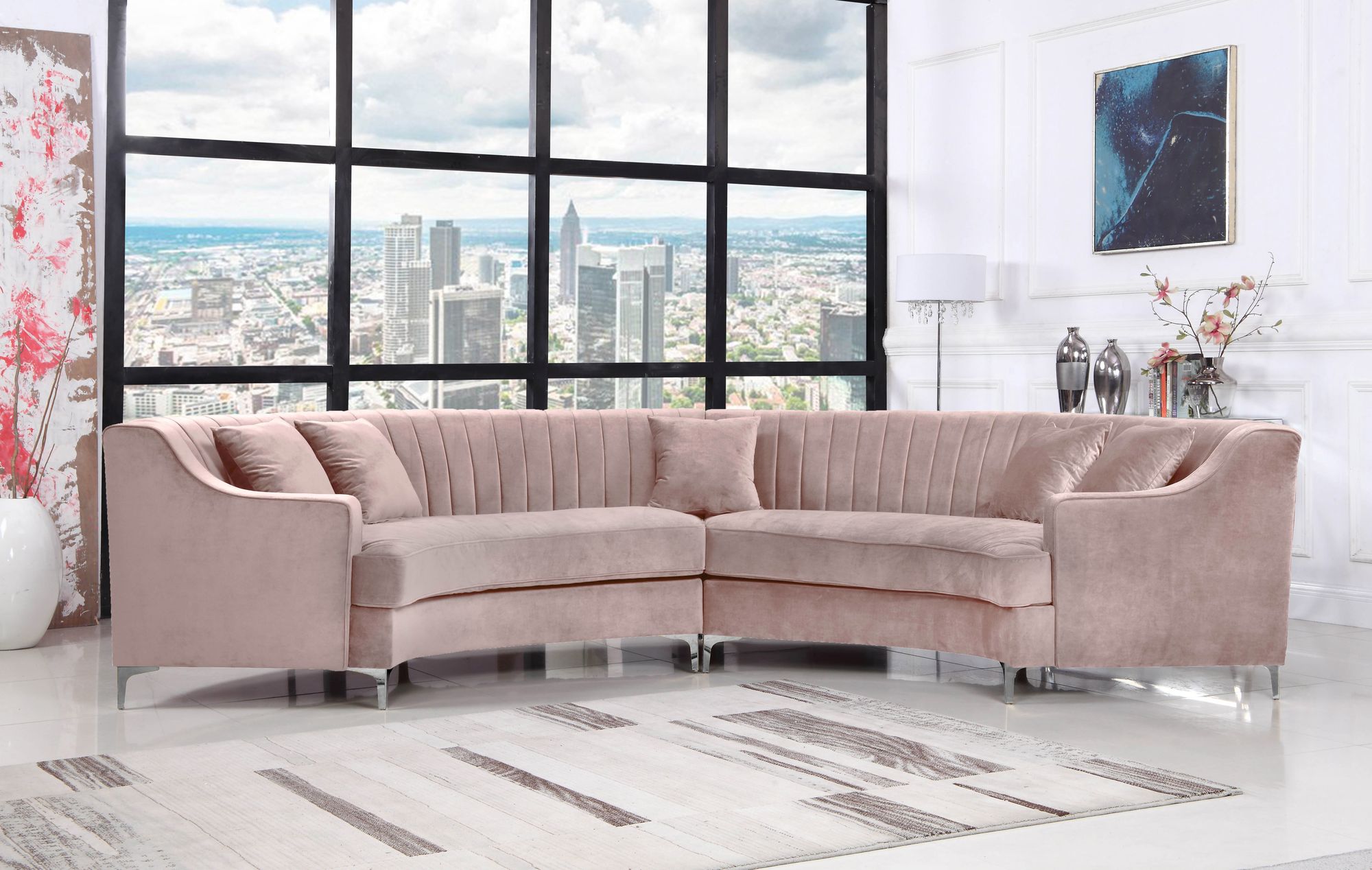 Jackson 143" 2-Piece Velvet Sectional