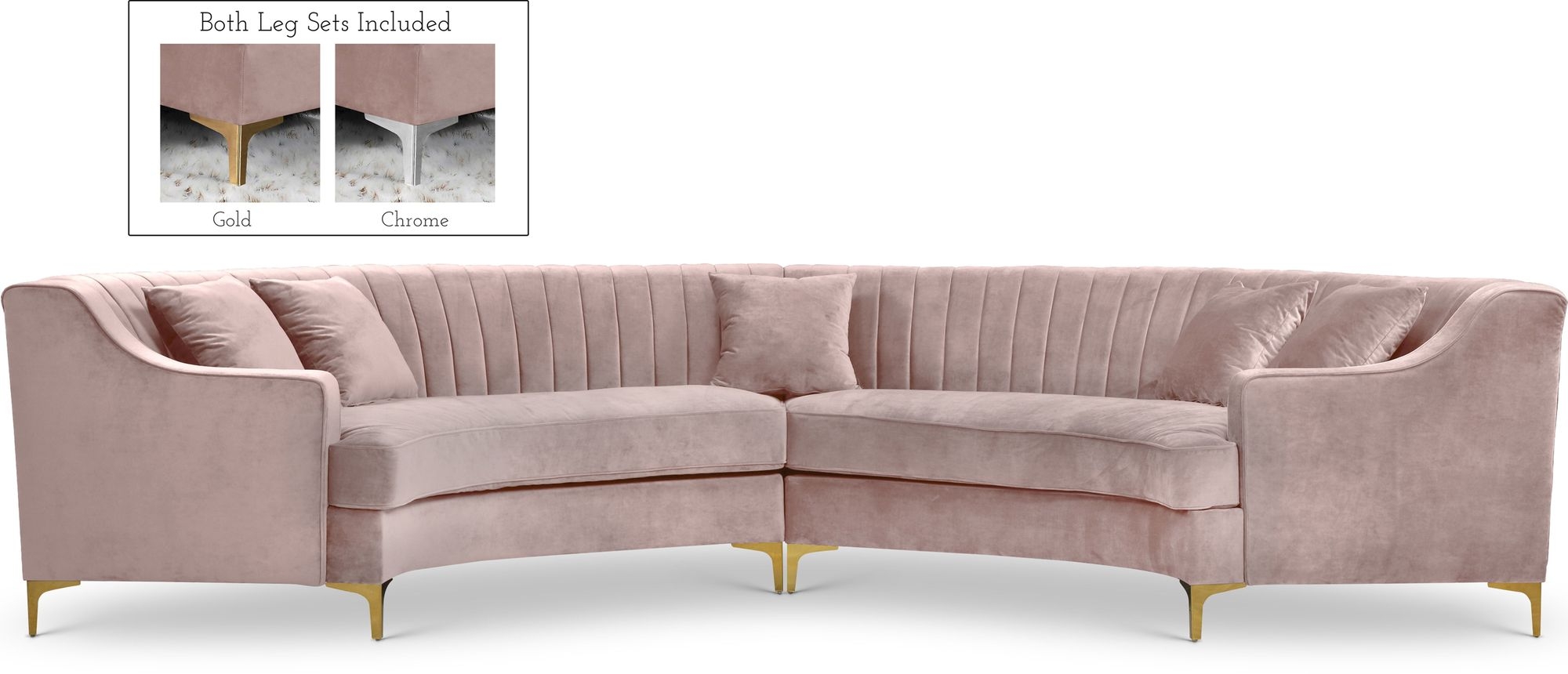 Jackson 143" 2-Piece Velvet Sectional