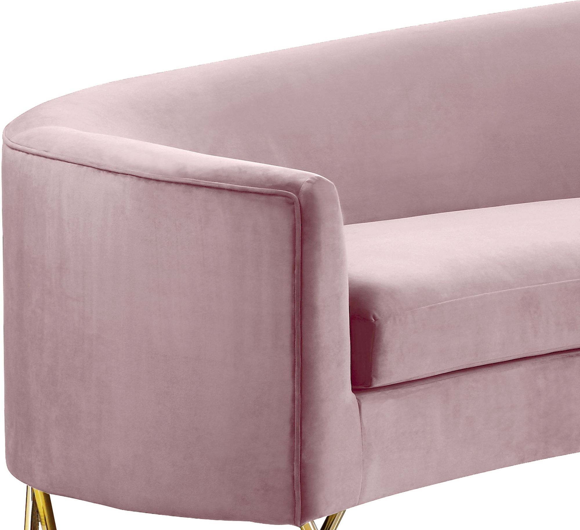 Serpentine 133" 3-Piece Velvet Sectional