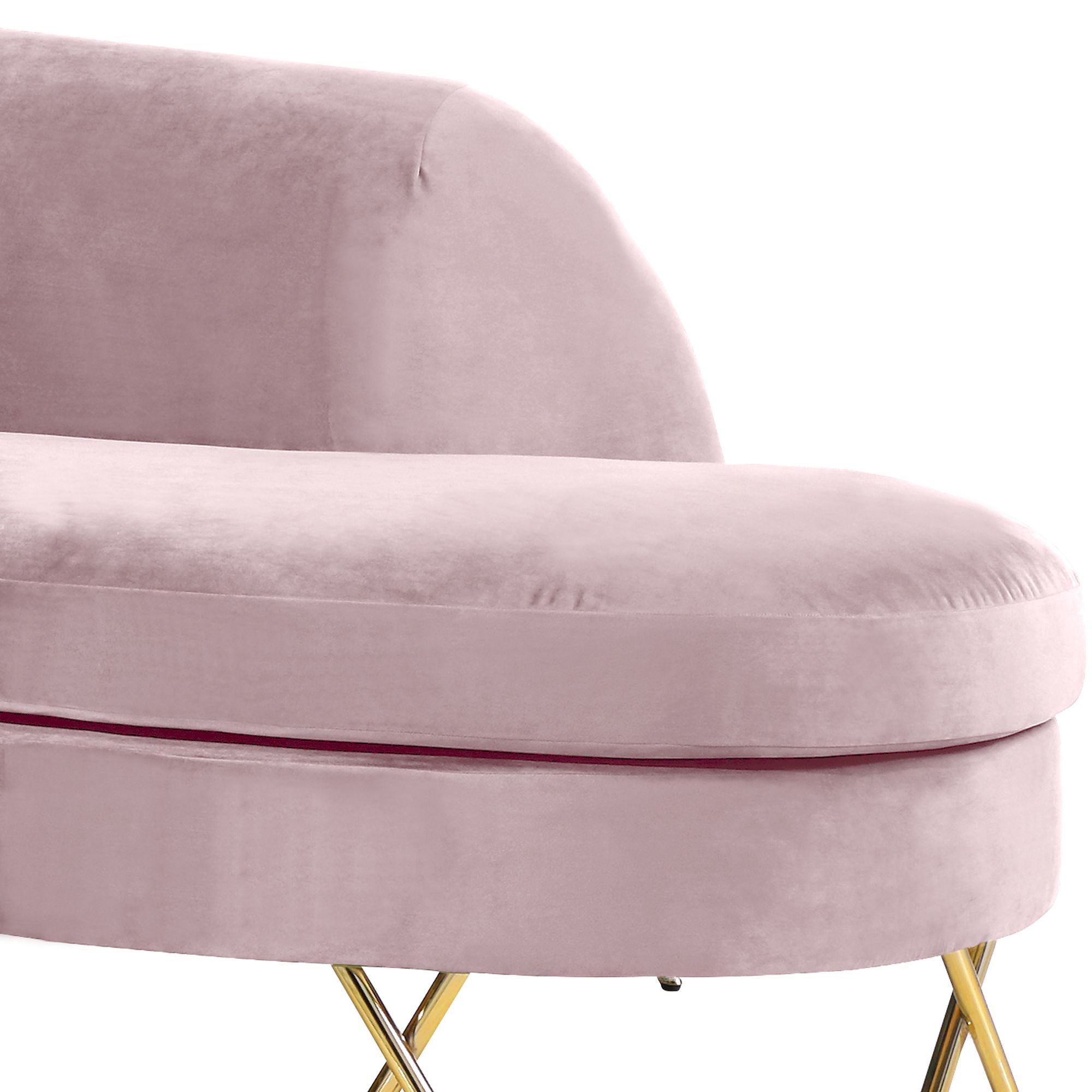Serpentine 133" 3-Piece Velvet Sectional