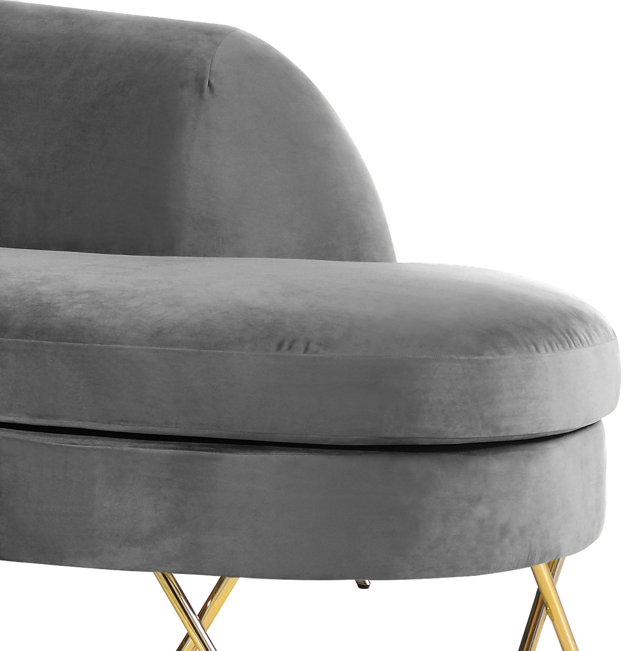 Serpentine 133" 3-Piece Velvet Sectional