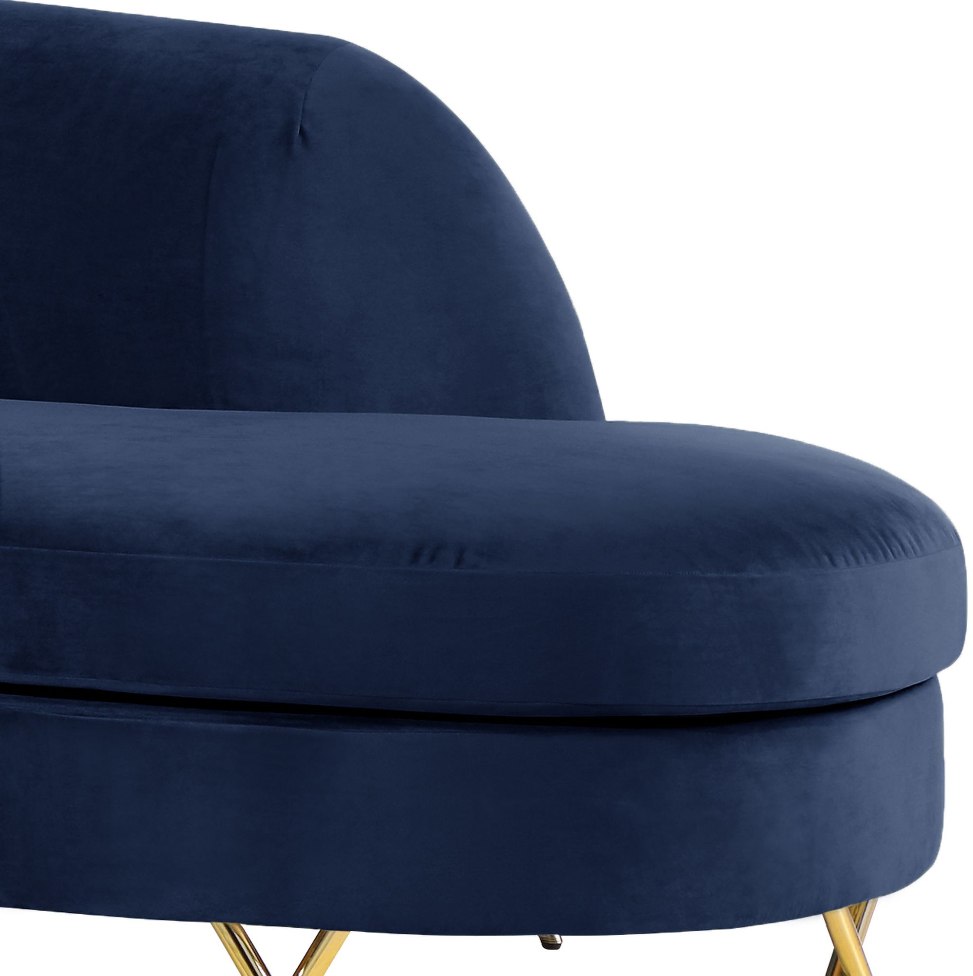 Serpentine 133" 3-Piece Velvet Sectional