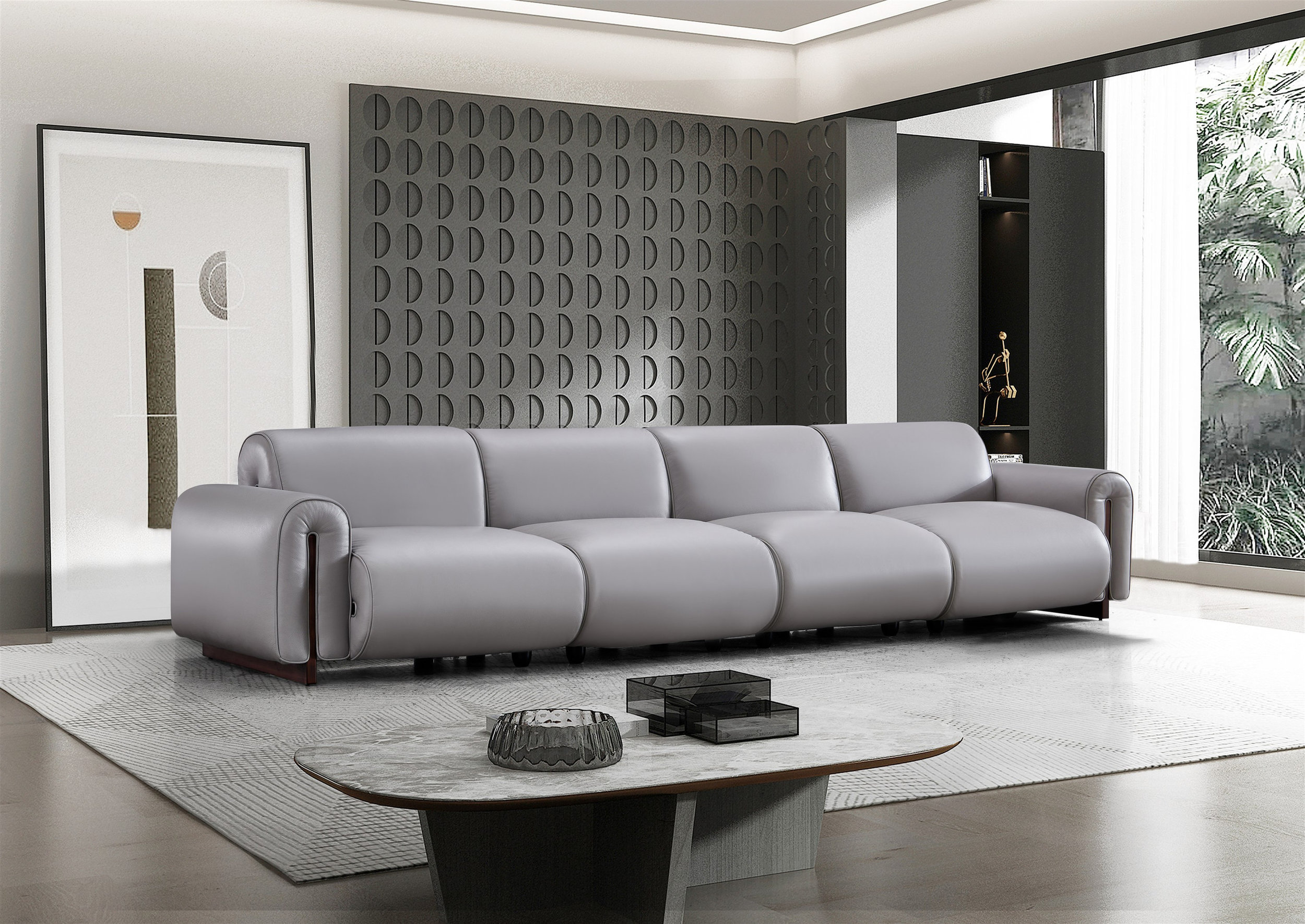 Noah Leather Modular Living Room Set