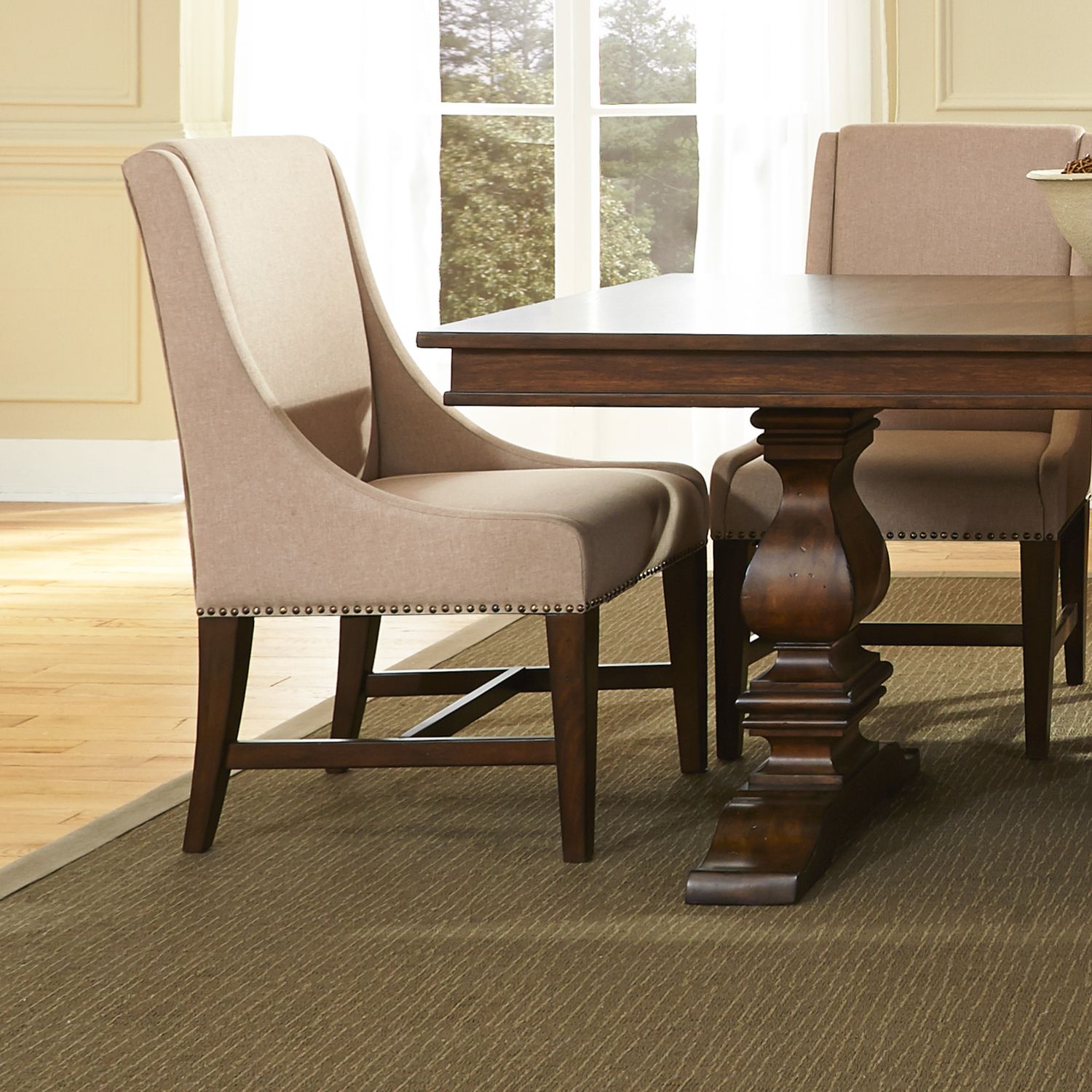 Armand Linen/Wood Side Chair