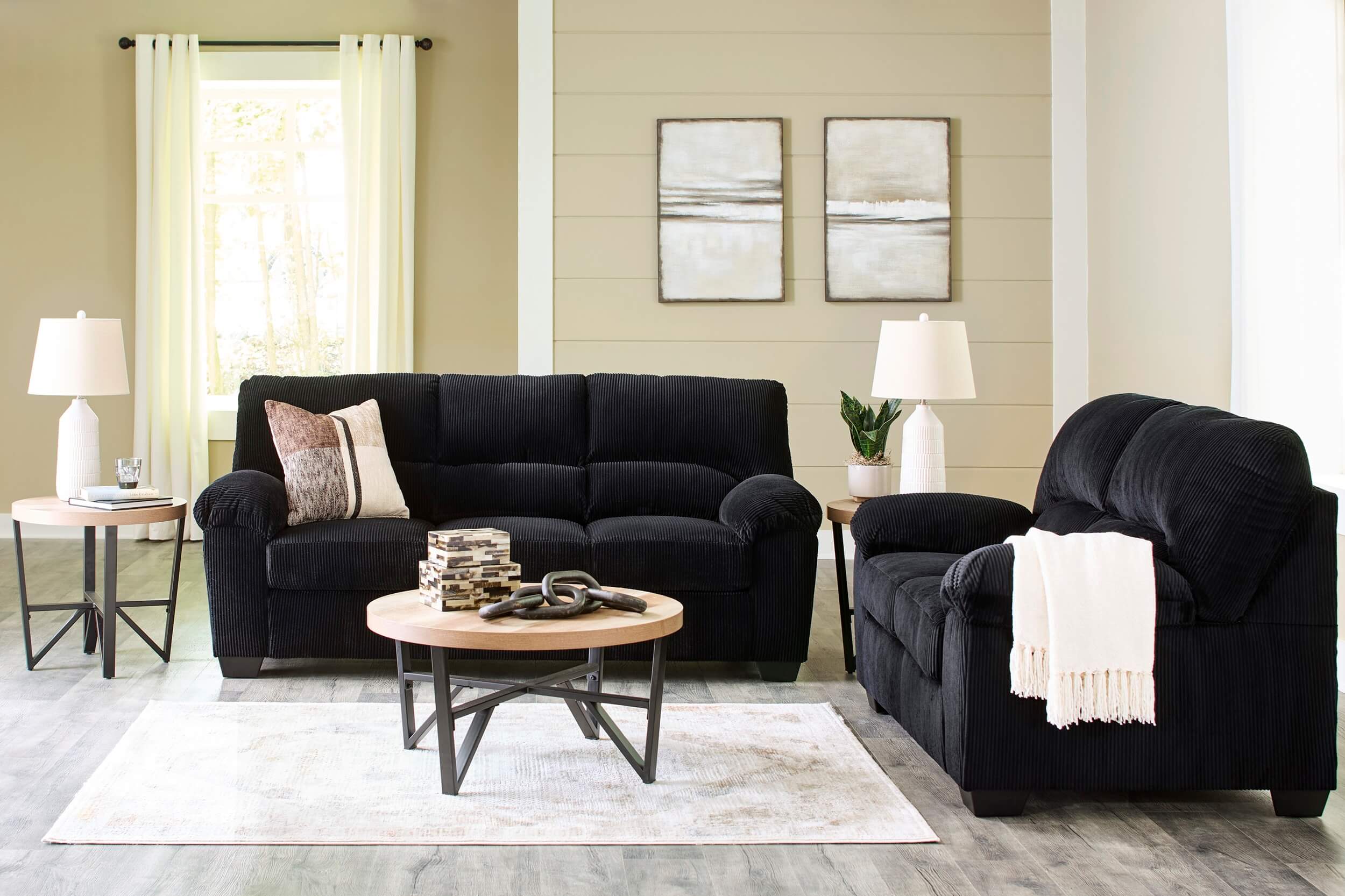 Simplejoy Polyester Sofa and loveseat