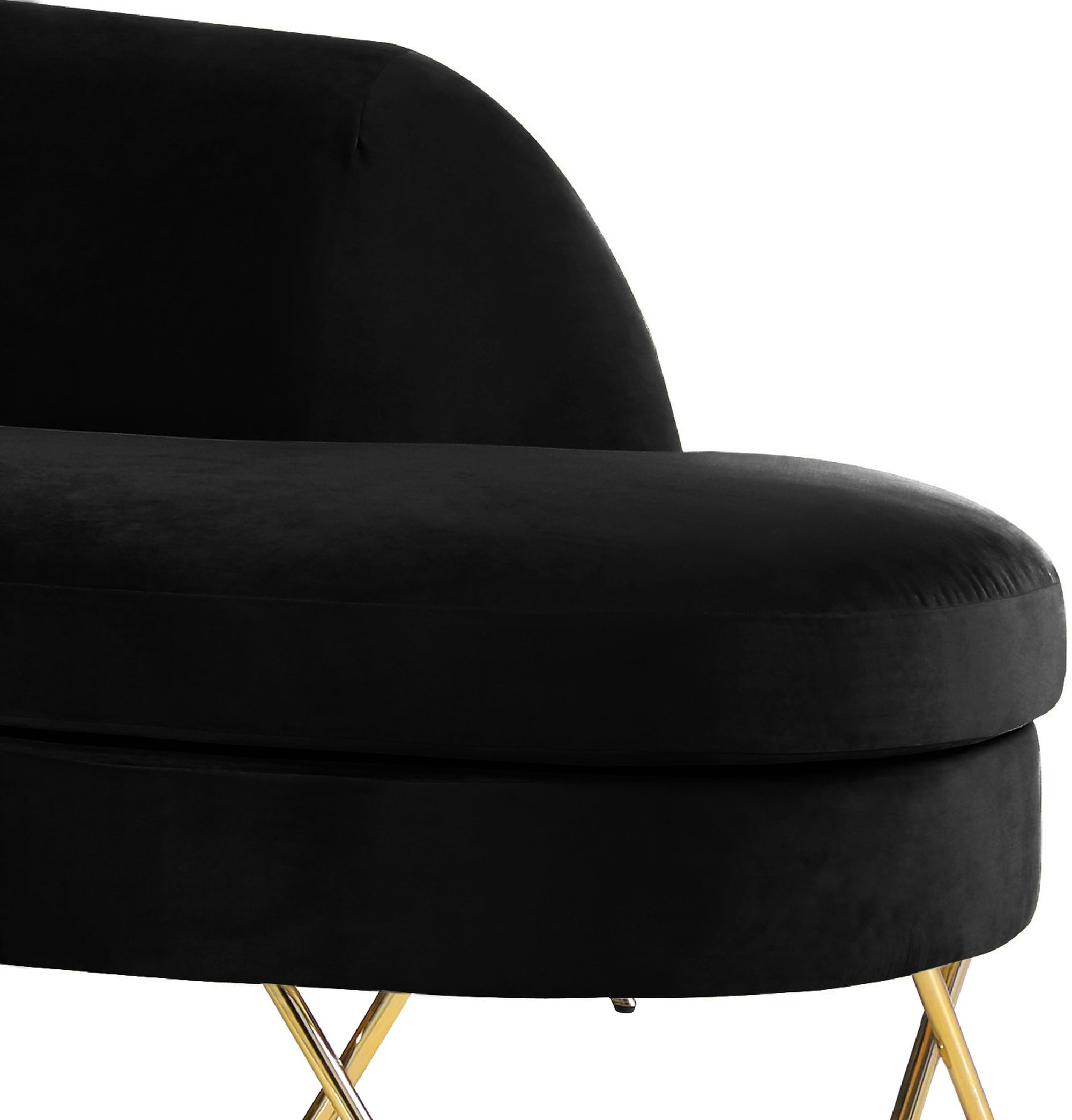 Serpentine 133" 3-Piece Velvet Sectional