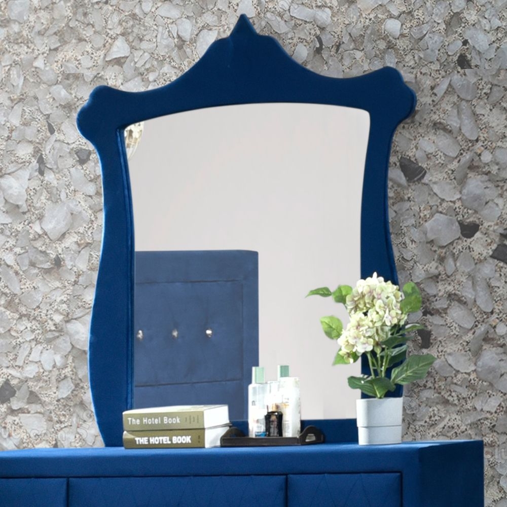Dante Velvet/Wood Mirror