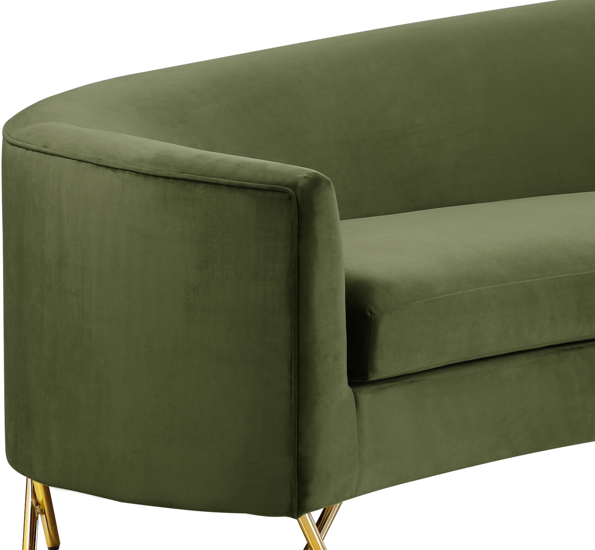 Serpentine 133" 3-Piece Velvet Sectional
