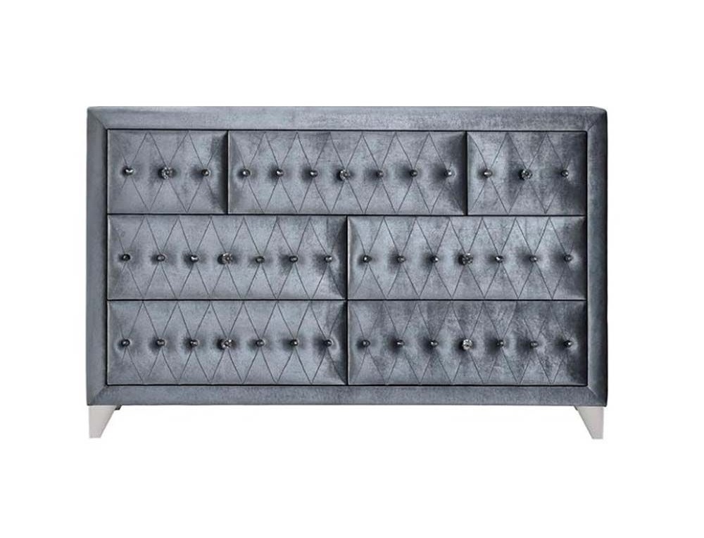 Dante Velvet/Wood Panel Bedroom Set