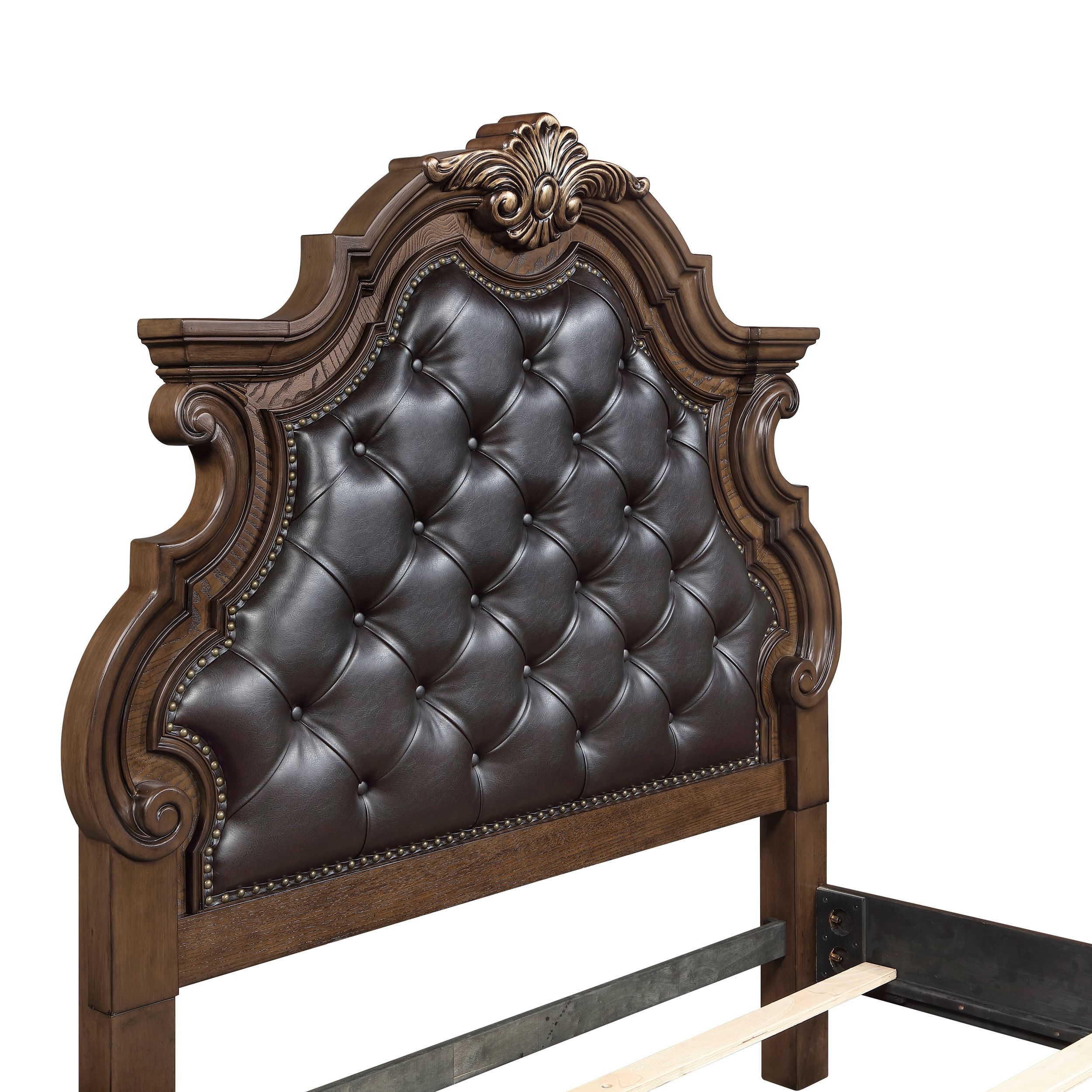 Gilmartin Faux Leather/Wood/Wood Veneer Panel Bed