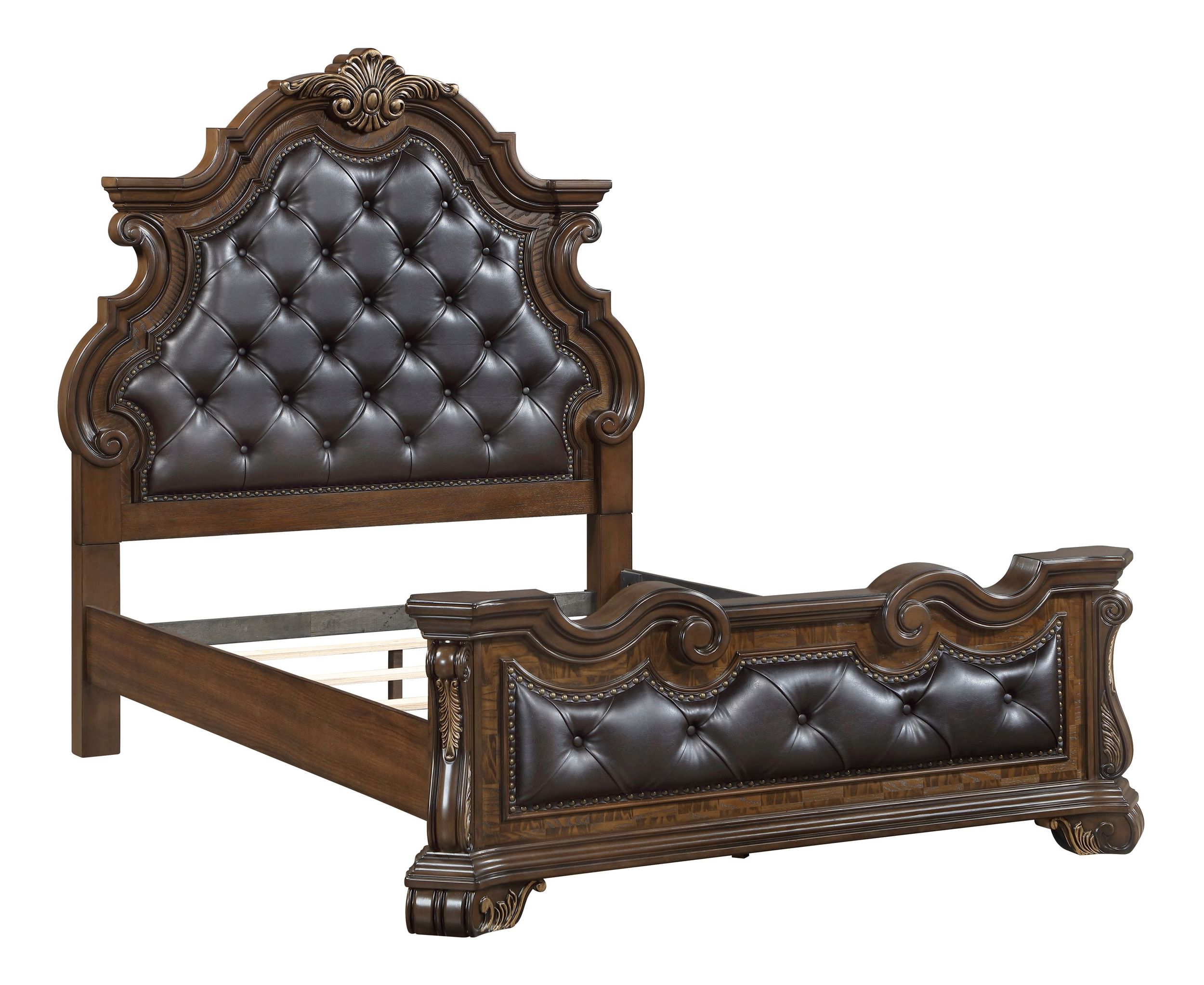 Gilmartin Faux Leather/Wood/Wood Veneer Panel Bedroom Set