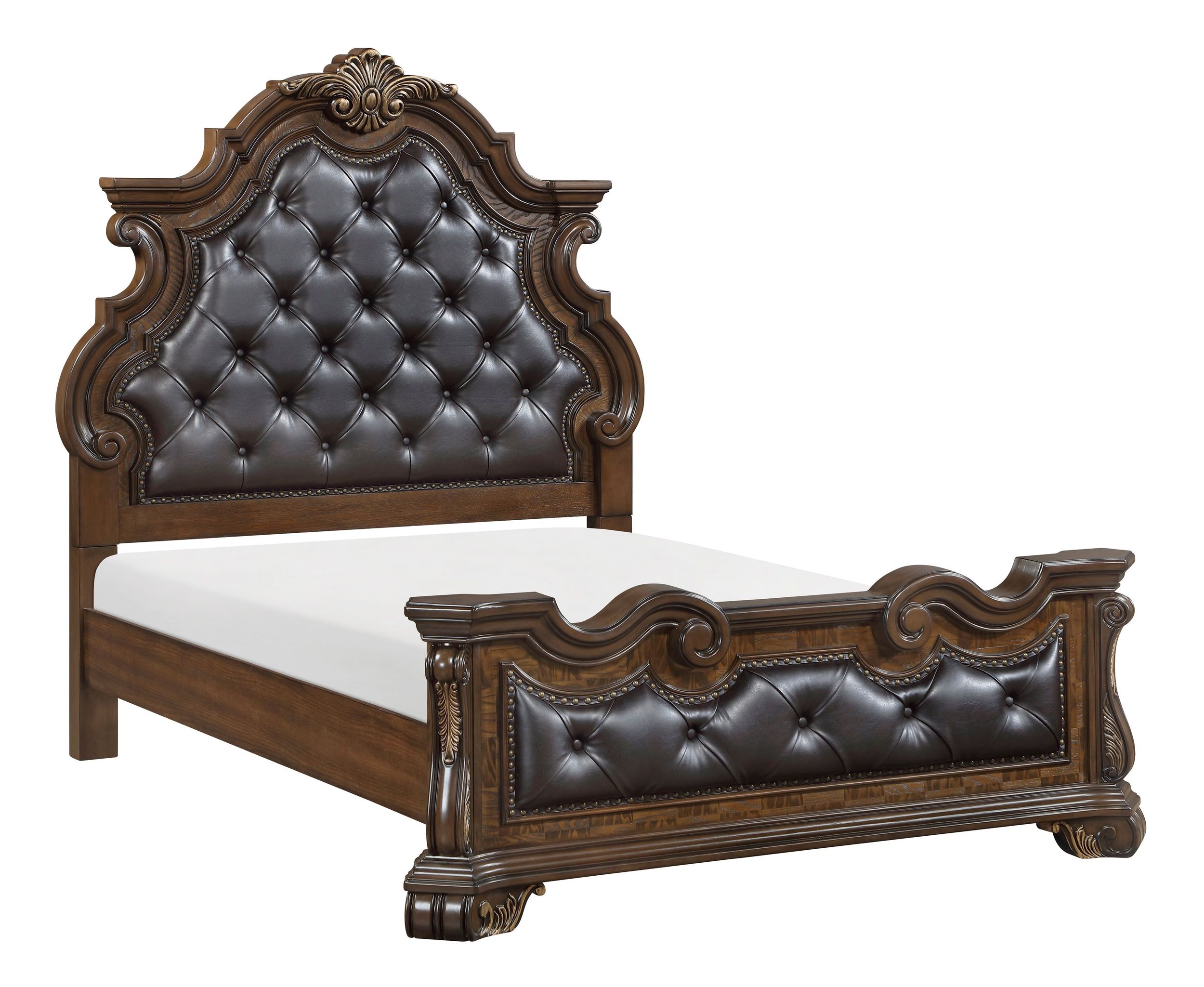 Gilmartin Faux Leather/Wood/Wood Veneer Panel Bedroom Set
