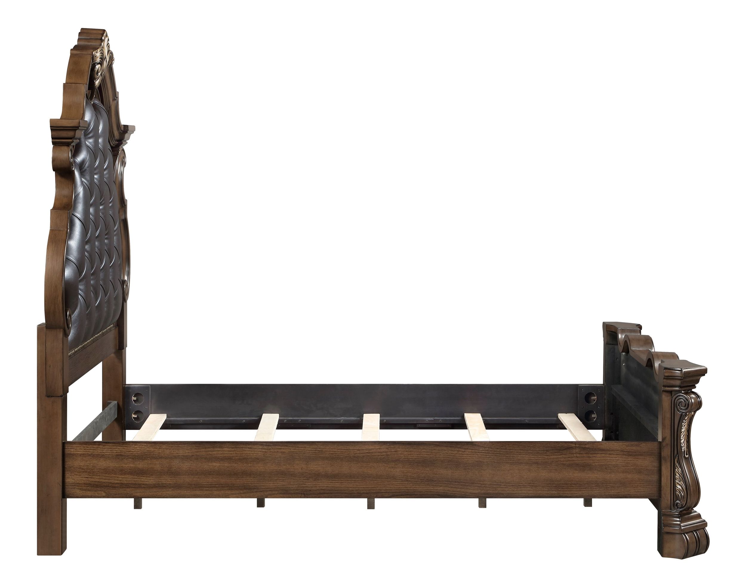 Gilmartin Faux Leather/Wood/Wood Veneer Panel Bed