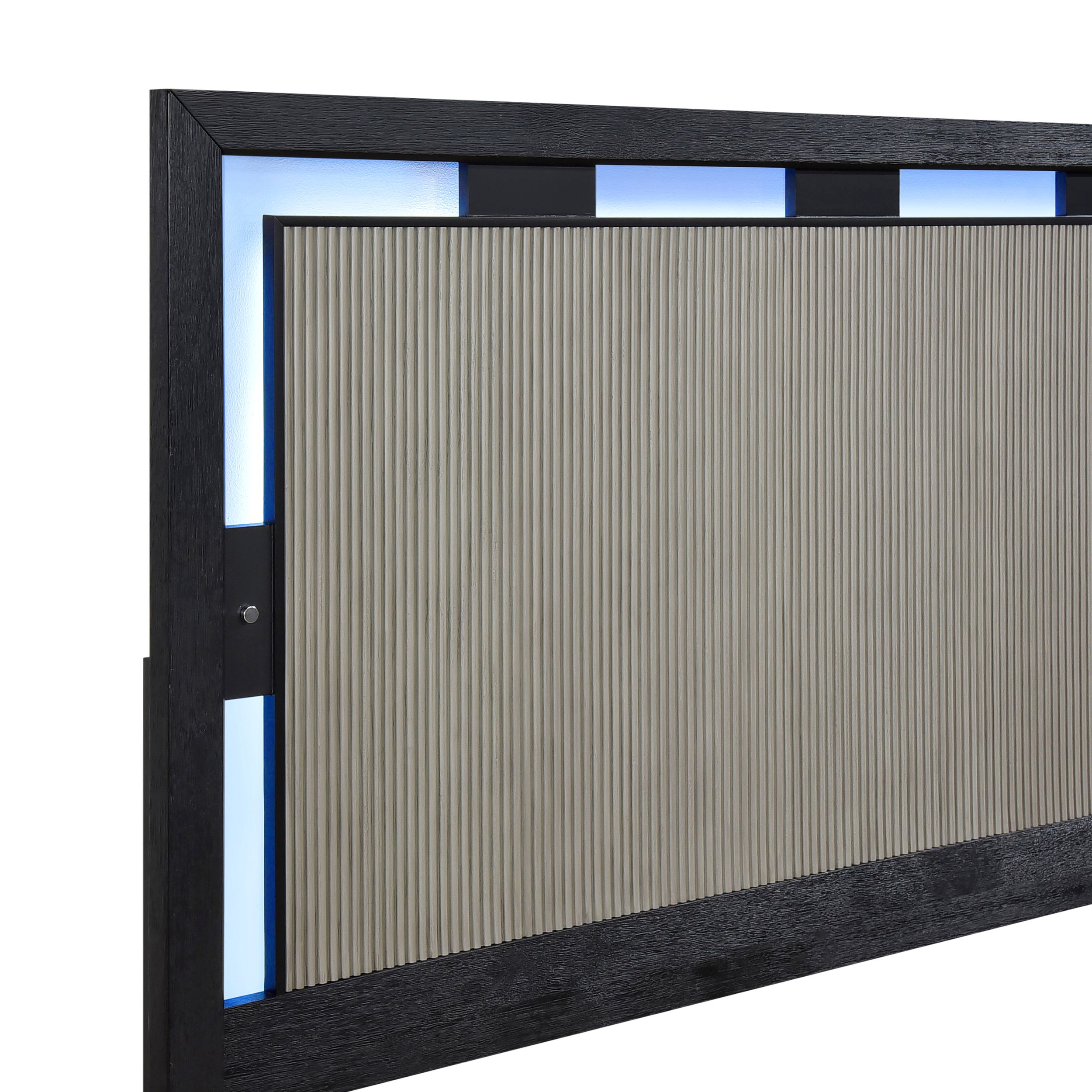 Garrison Wood/MDF Panel Bedroom Set with LED Lighting