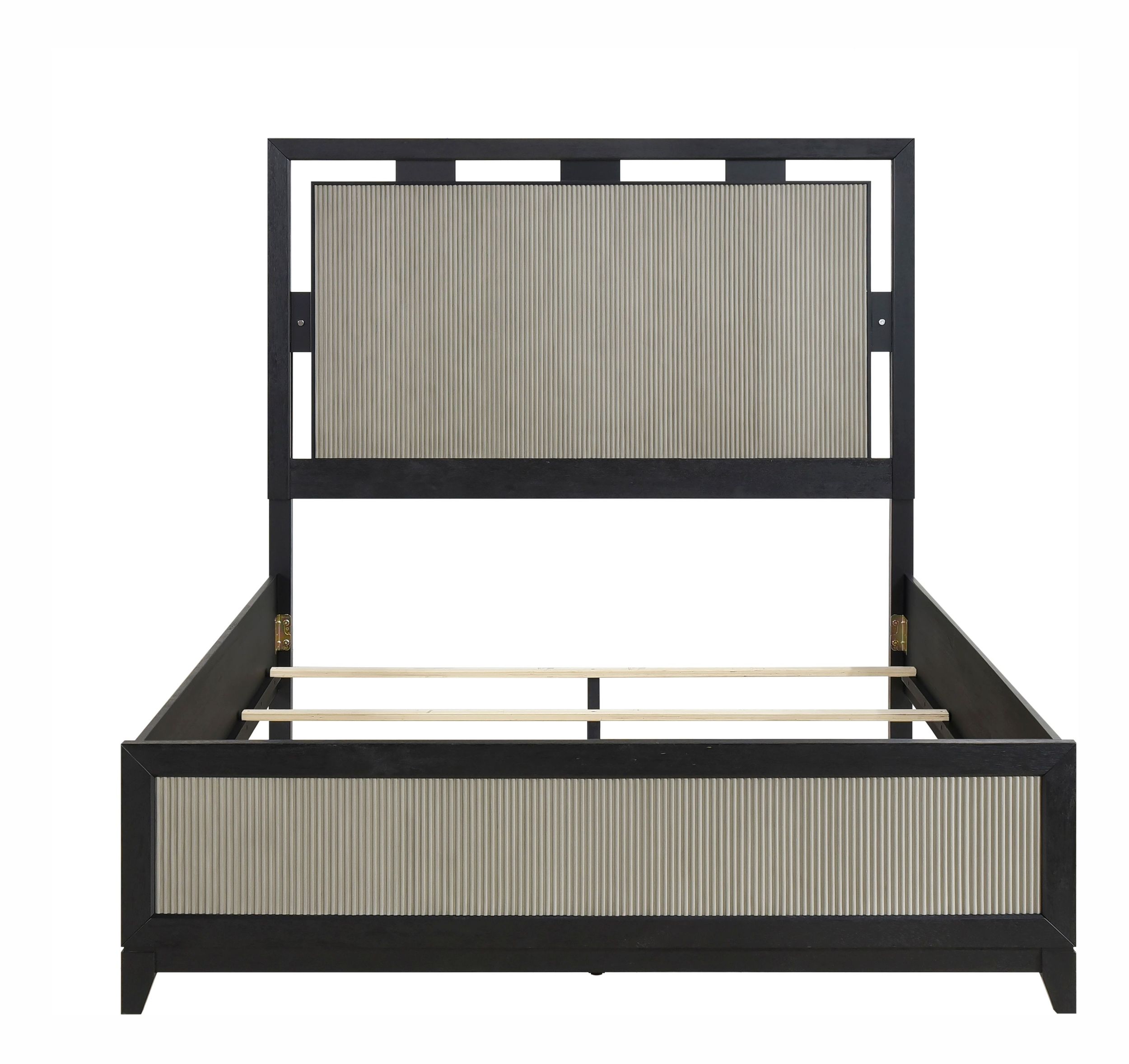 Garrison Wood/MDF Panel Bed with LED Lighting