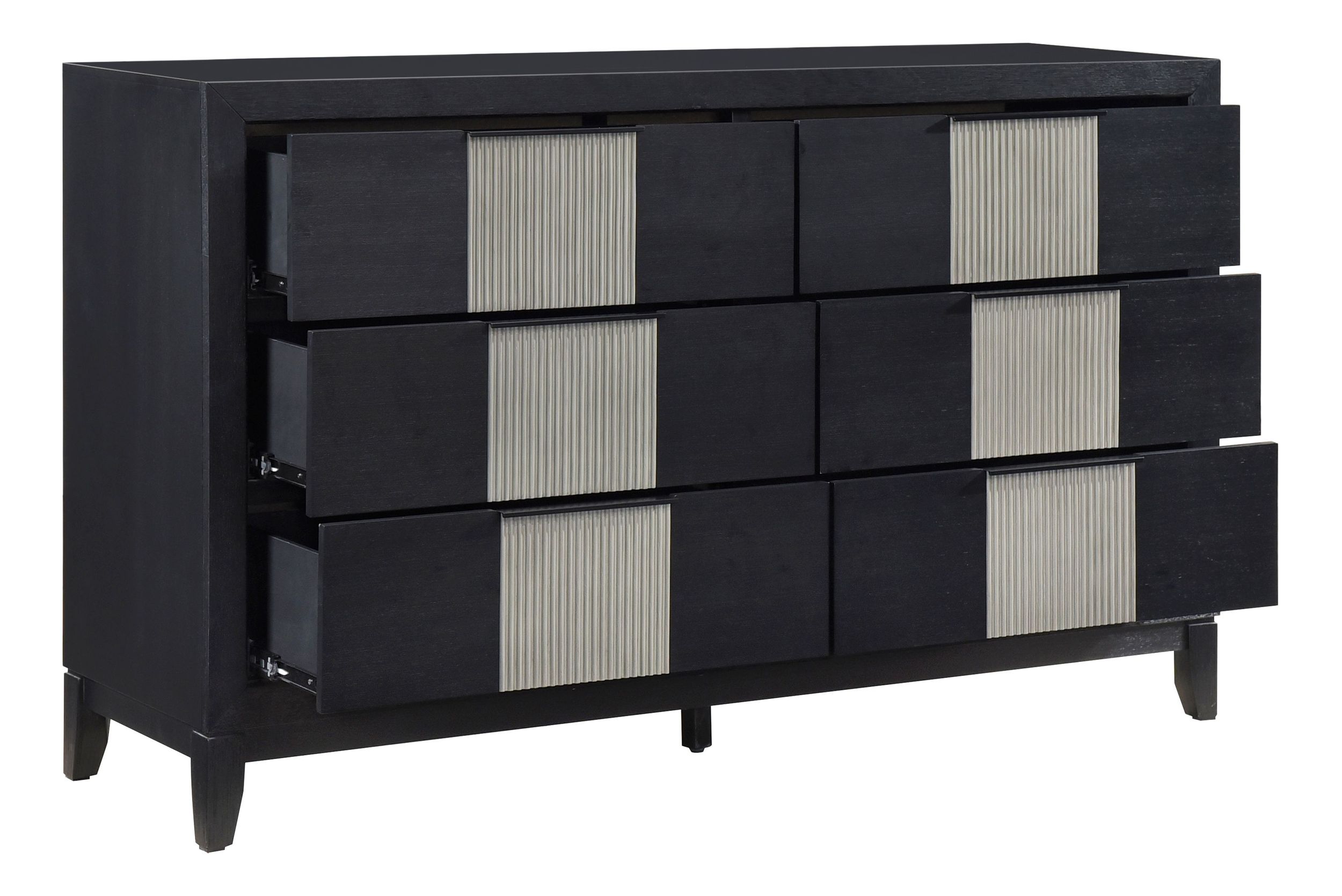 Garrison Wood/MDF Panel Bedroom Set with LED Lighting