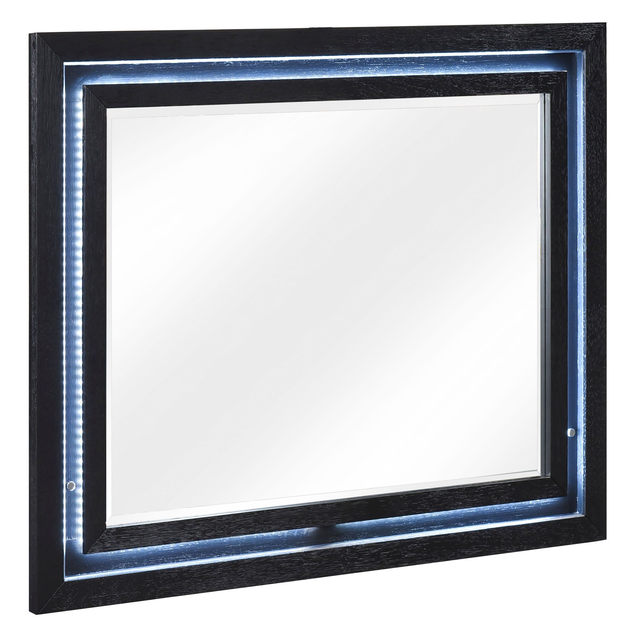 Garrison Rectangular Wood/MDF LED Lighting Mirror