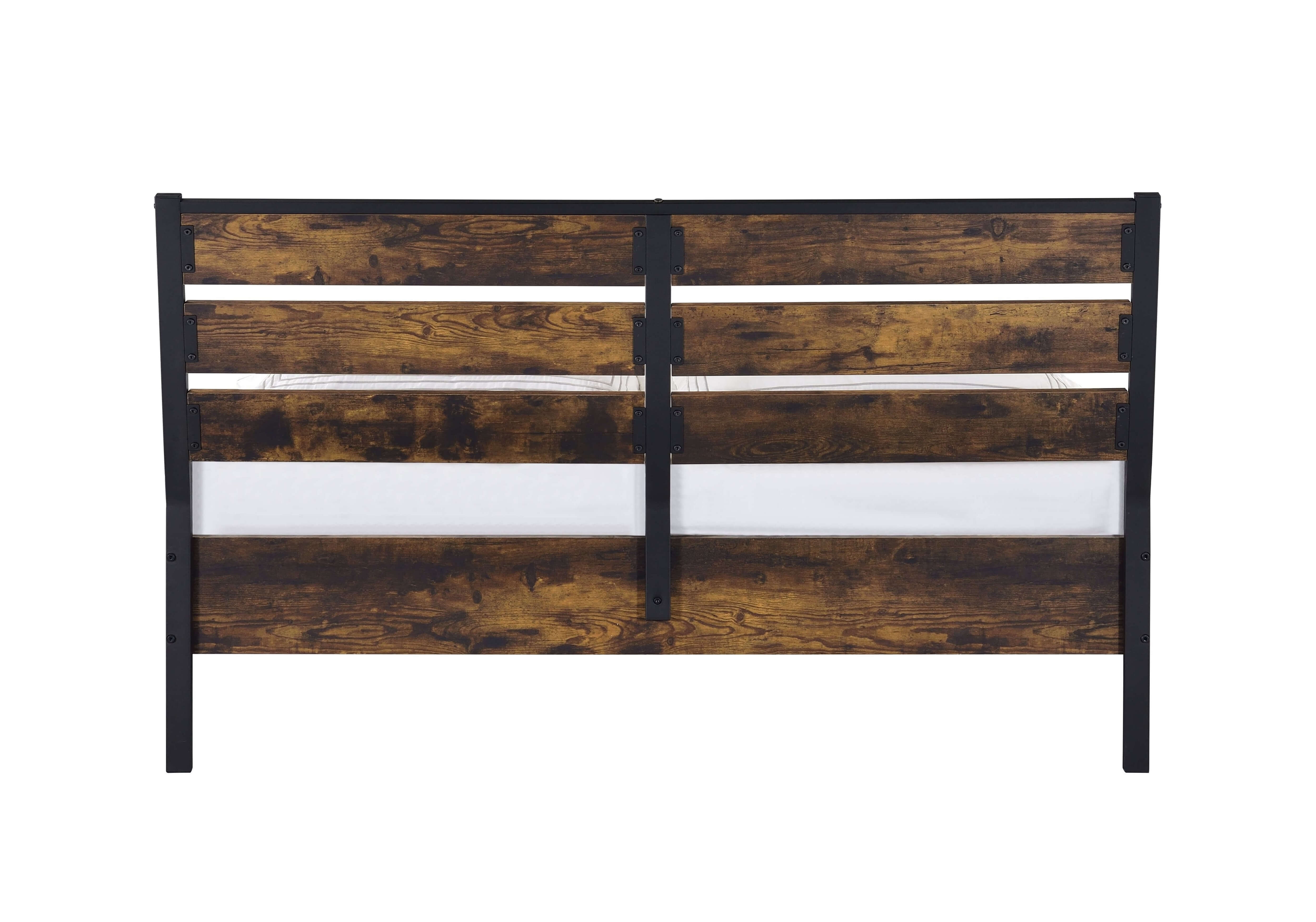 Juvanth Wood/Metal Panel Bed