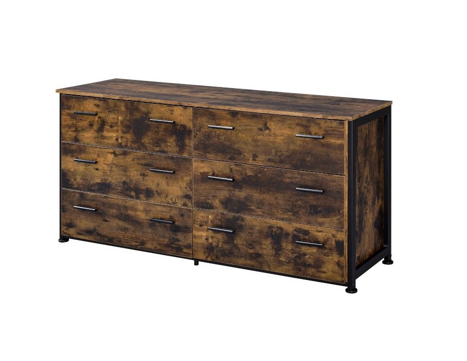 Juvanth - Nightstand - Rustic Oak & Black
