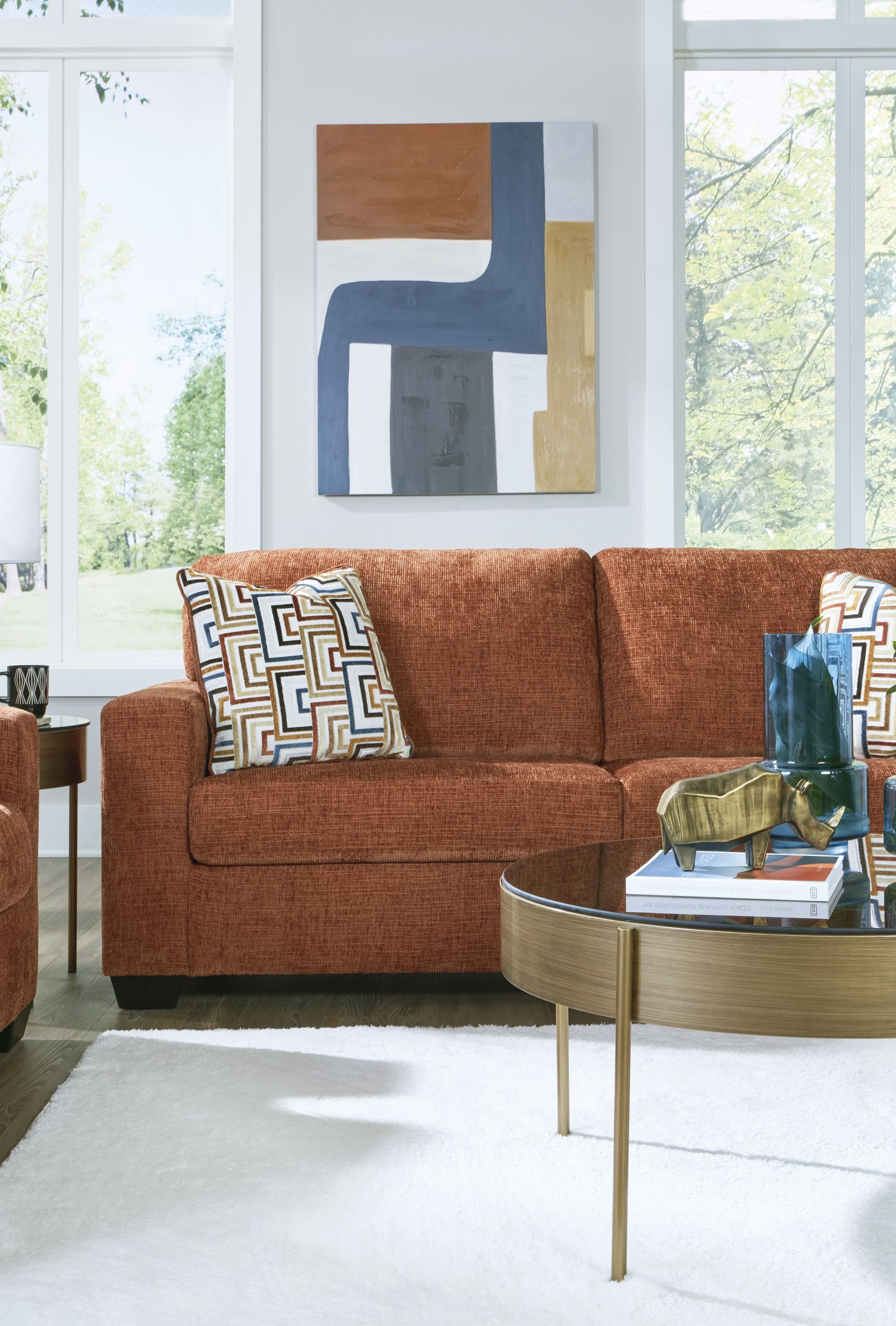 Aviemore Fabric Sofa in Spice | Signature Design by Ashley