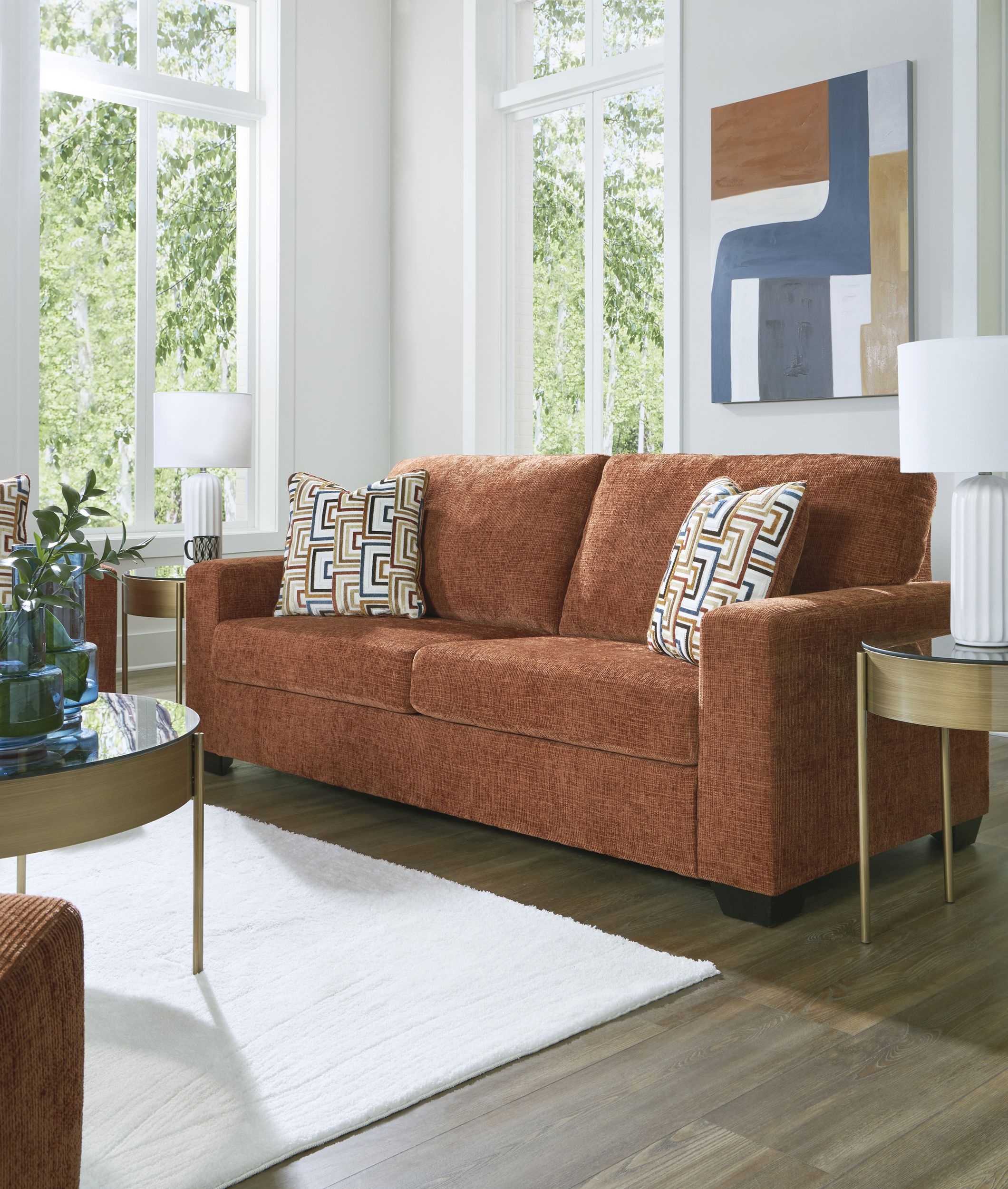 Aviemore Fabric Sofa in Spice | Signature Design by Ashley