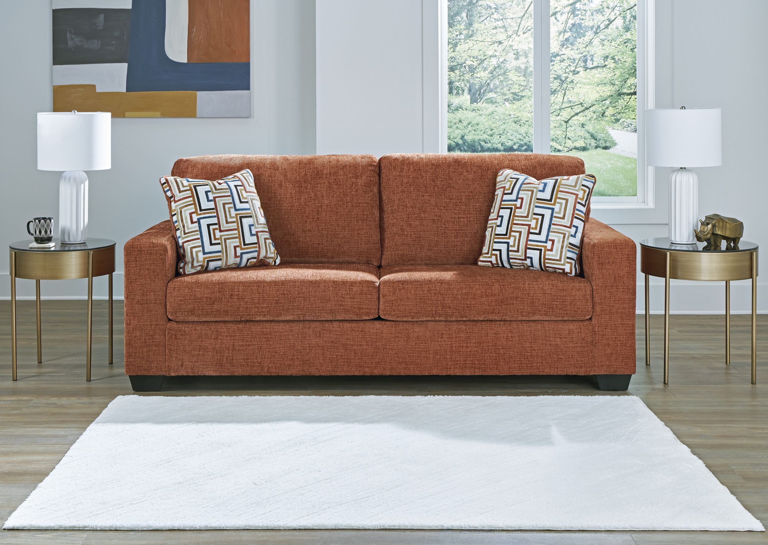 Aviemore Fabric Sofa in Spice | Signature Design by Ashley
