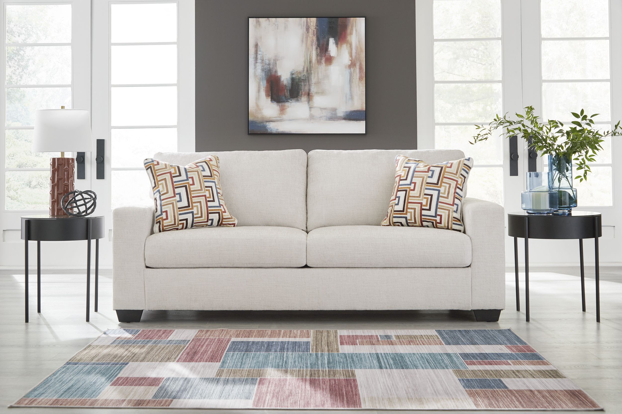 Aviemore Fabric Sofa in Stone | Signature Design by Ashley