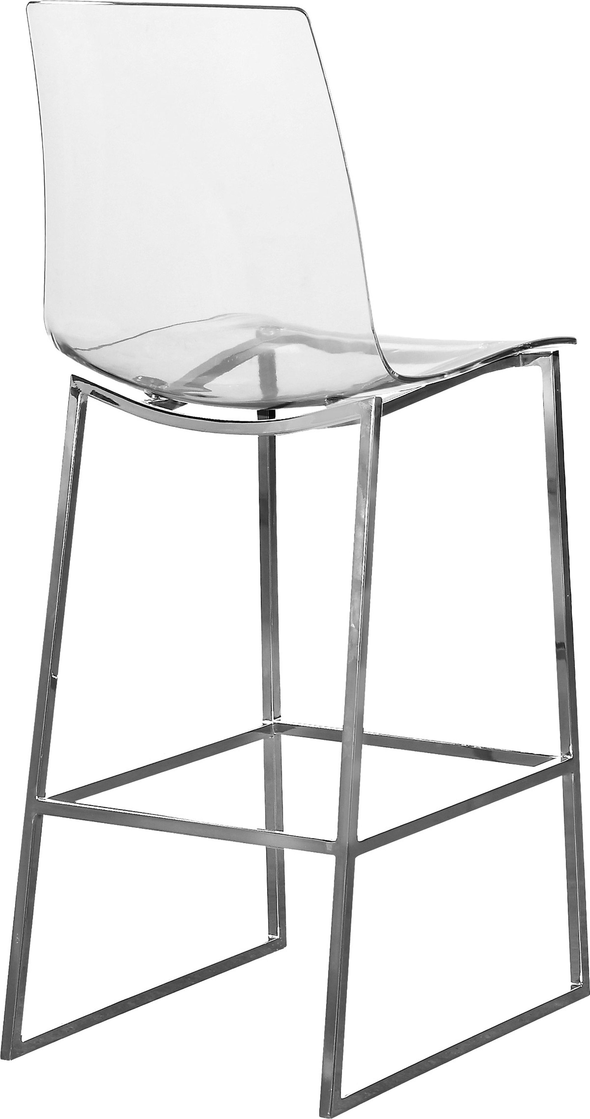 Lumen Polycarbonate Counter Stool with Metal Frame