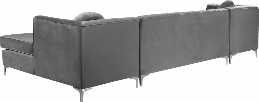 Graham 132" 3-Piece Velvet Sectional