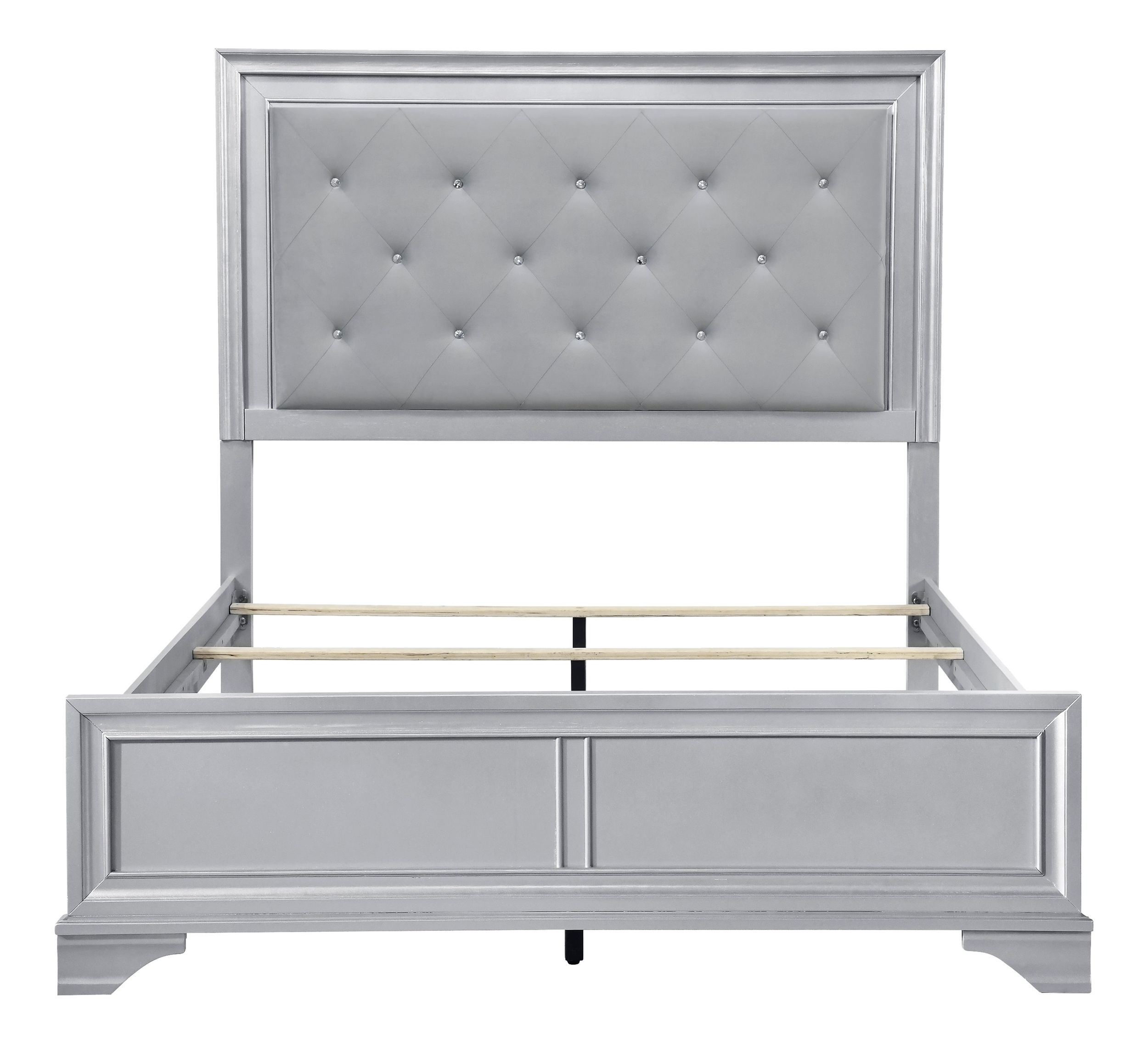 Anatole Fabric/Wood Eastern King Panel Bed with LED Lighting