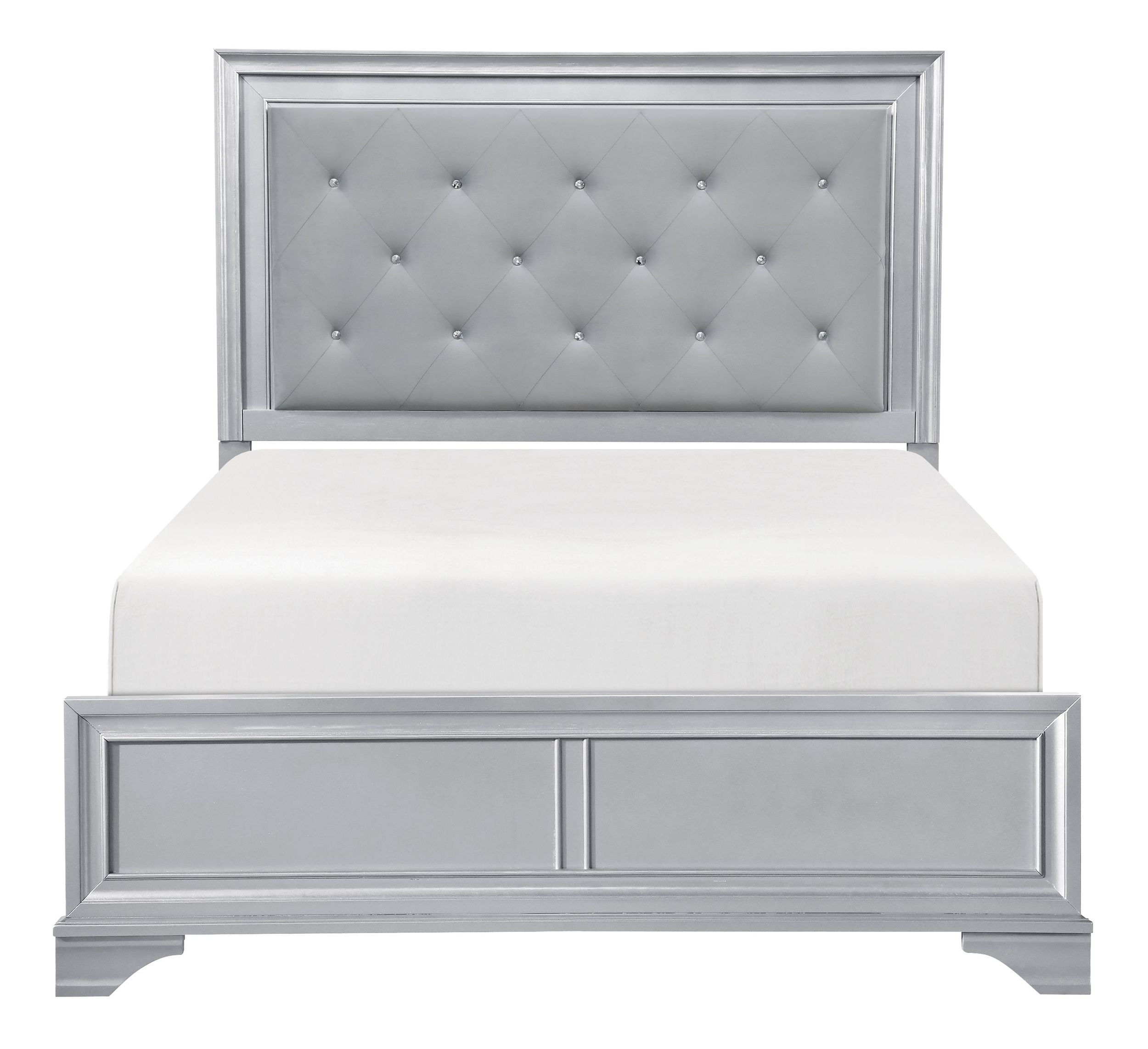 Anatole Fabric/Wood Eastern King Panel Bed with LED Lighting