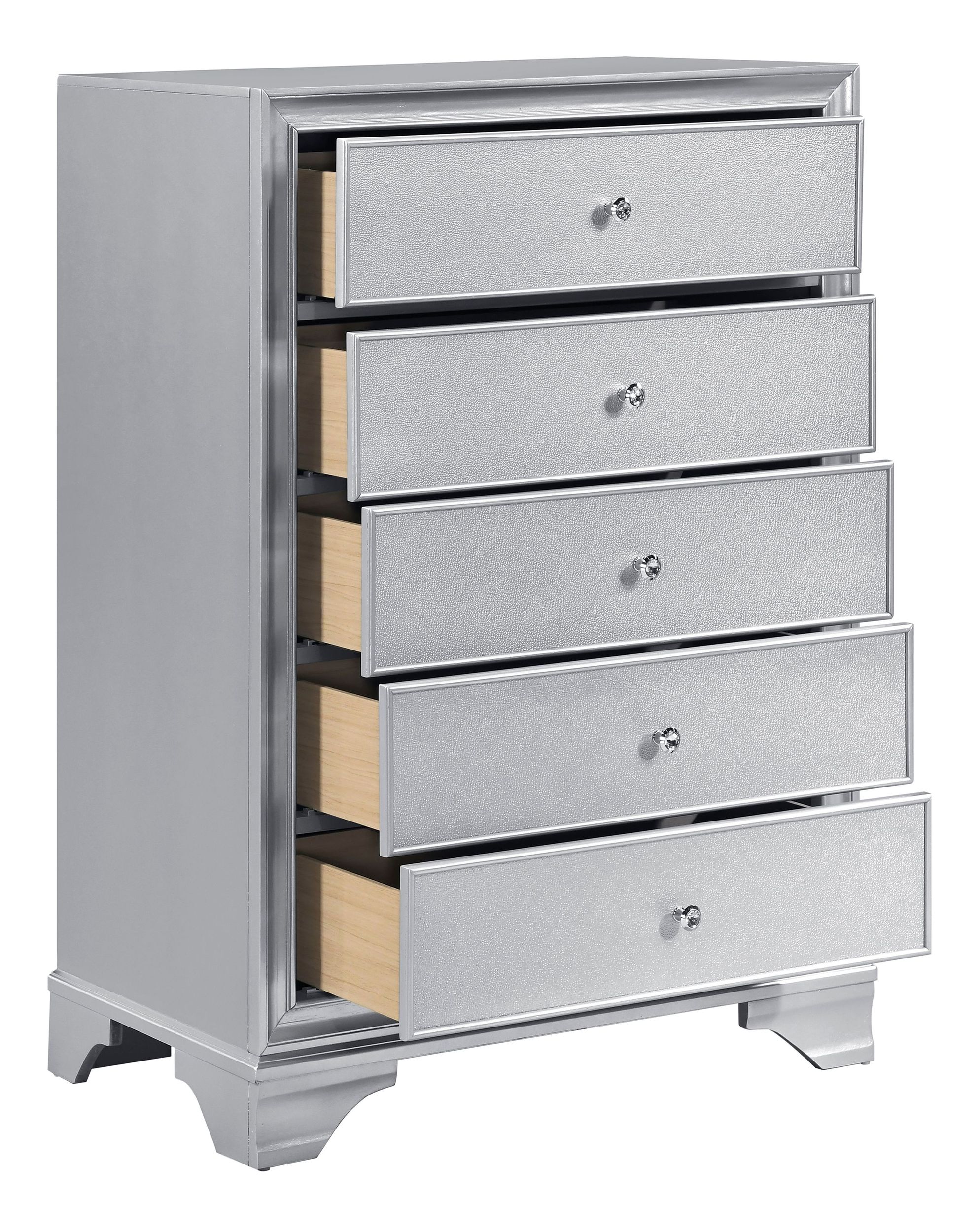 Anatole Wood Panel Bedroom Set with LED Lighting