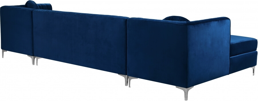 Graham 132" 3-Piece Velvet Sectional