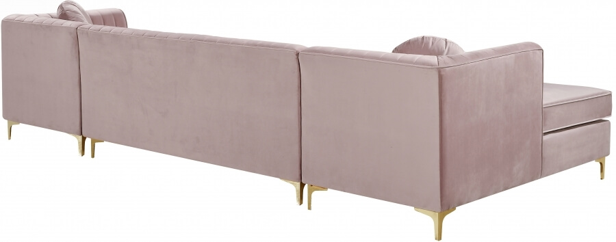 Graham 132" 3-Piece Velvet Sectional