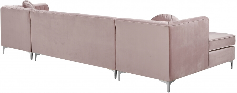 Graham 132" 3-Piece Velvet Sectional