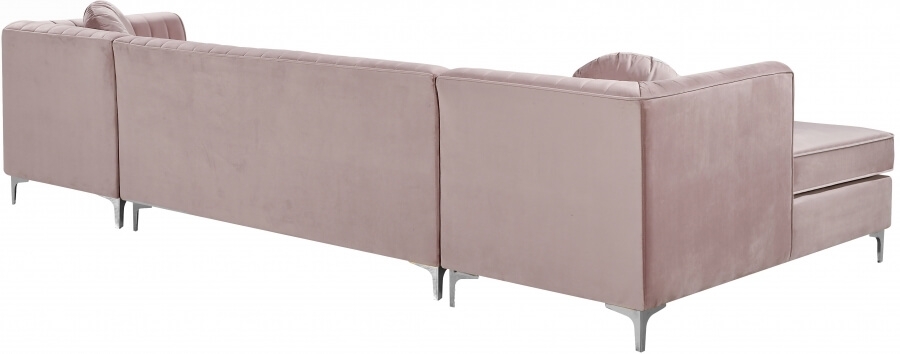 Graham 132" 3-Piece Velvet Sectional