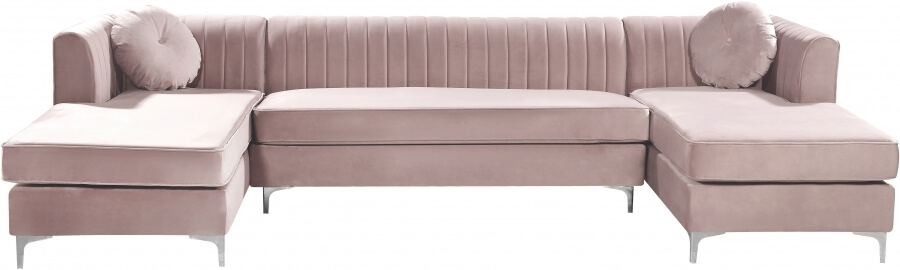 Graham 132" 3-Piece Velvet Sectional