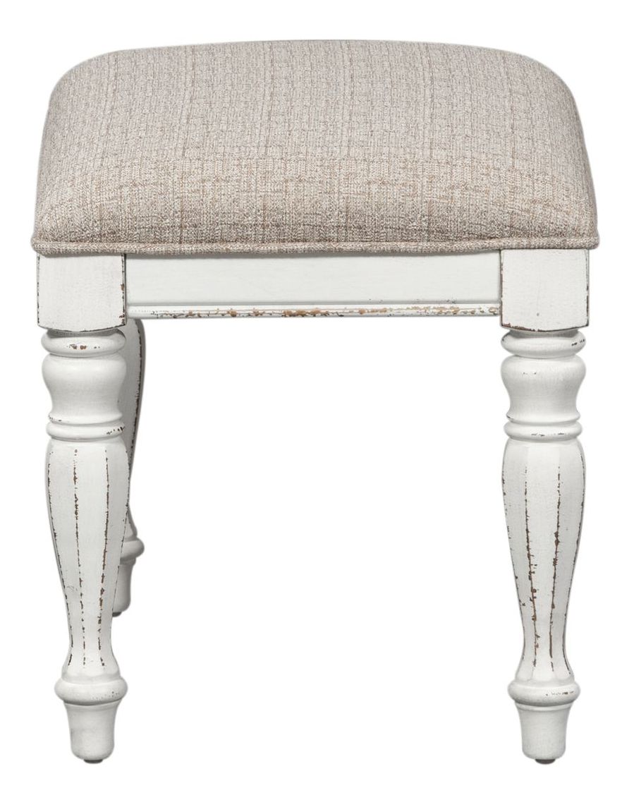 Magnolia Manor Wood/Fabroc Chenille Accent Bench