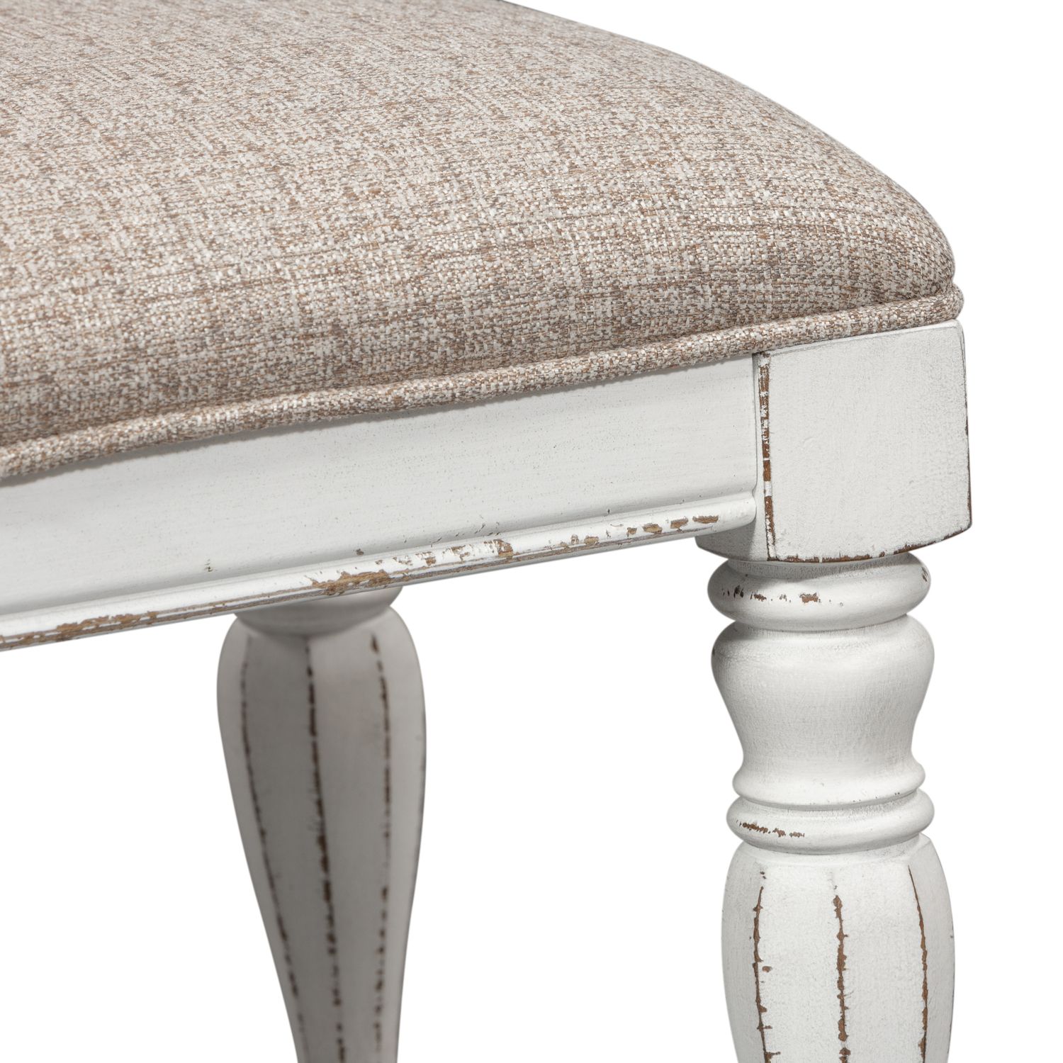 Magnolia Manor Wood/Fabroc Chenille Accent Bench