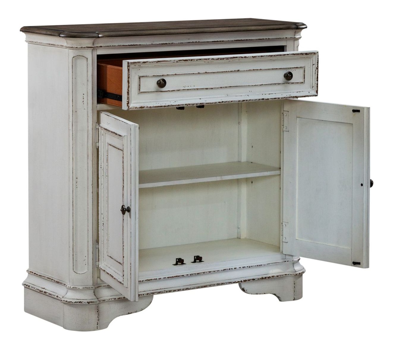 Magnolia Manor Wood Accent Cabinet w/Drawer & 2 Doors