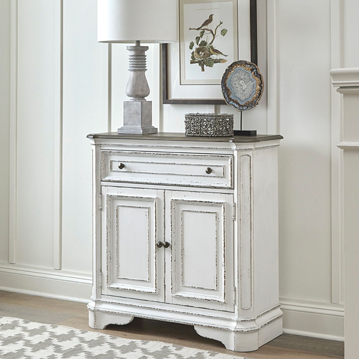 Magnolia Manor Wood Accent Cabinet w/Drawer & 2 Doors