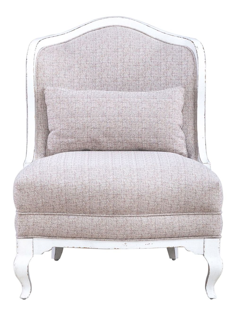 Magnolia Manor Textered Linen/Wood Accent Chair