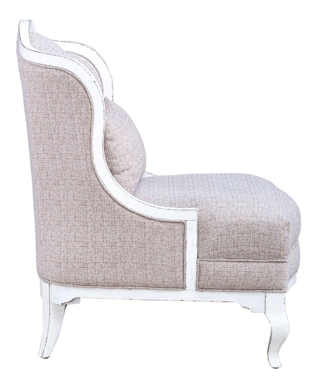 Magnolia Manor Textered Linen/Wood Accent Chair
