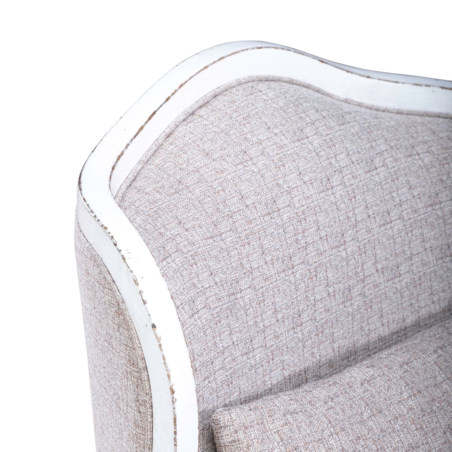 Magnolia Manor Textered Linen/Wood Accent Chair