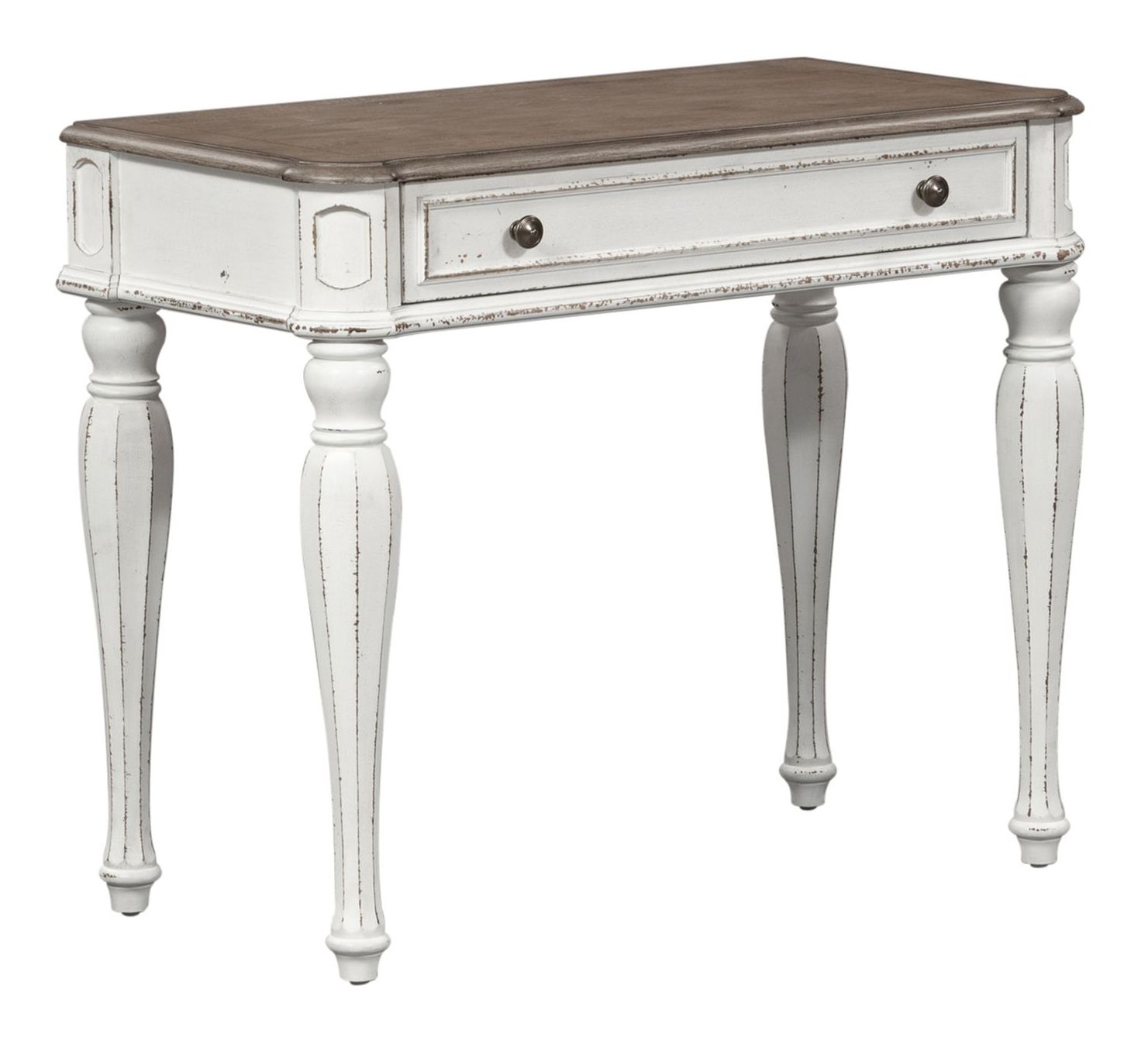 Magnolia Manor Wood/Fabric Accent Desk w/Chenille Stool & Drawer