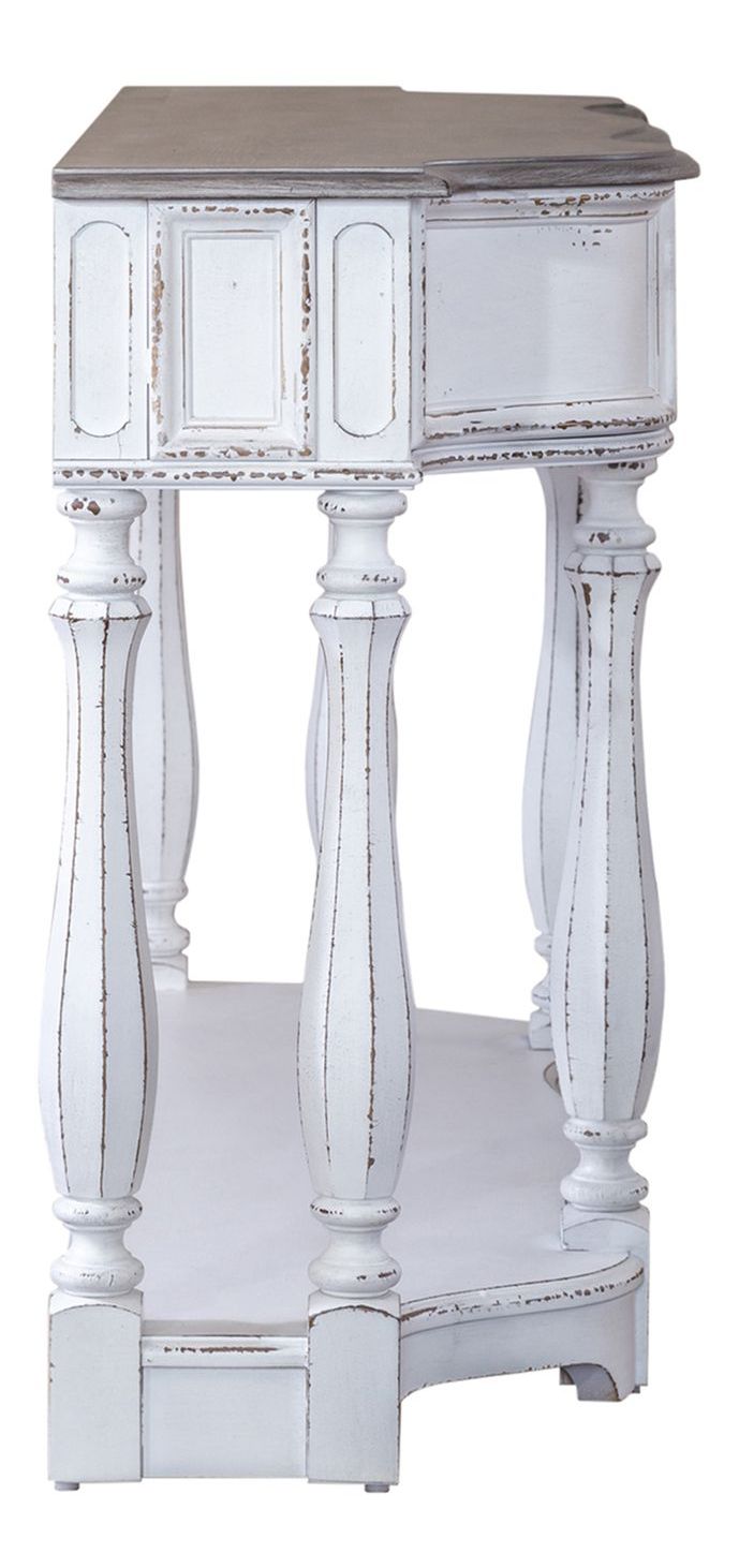 Magnolia Manor Irregular Wood 56-Inch Hall Console Table w/Drawer